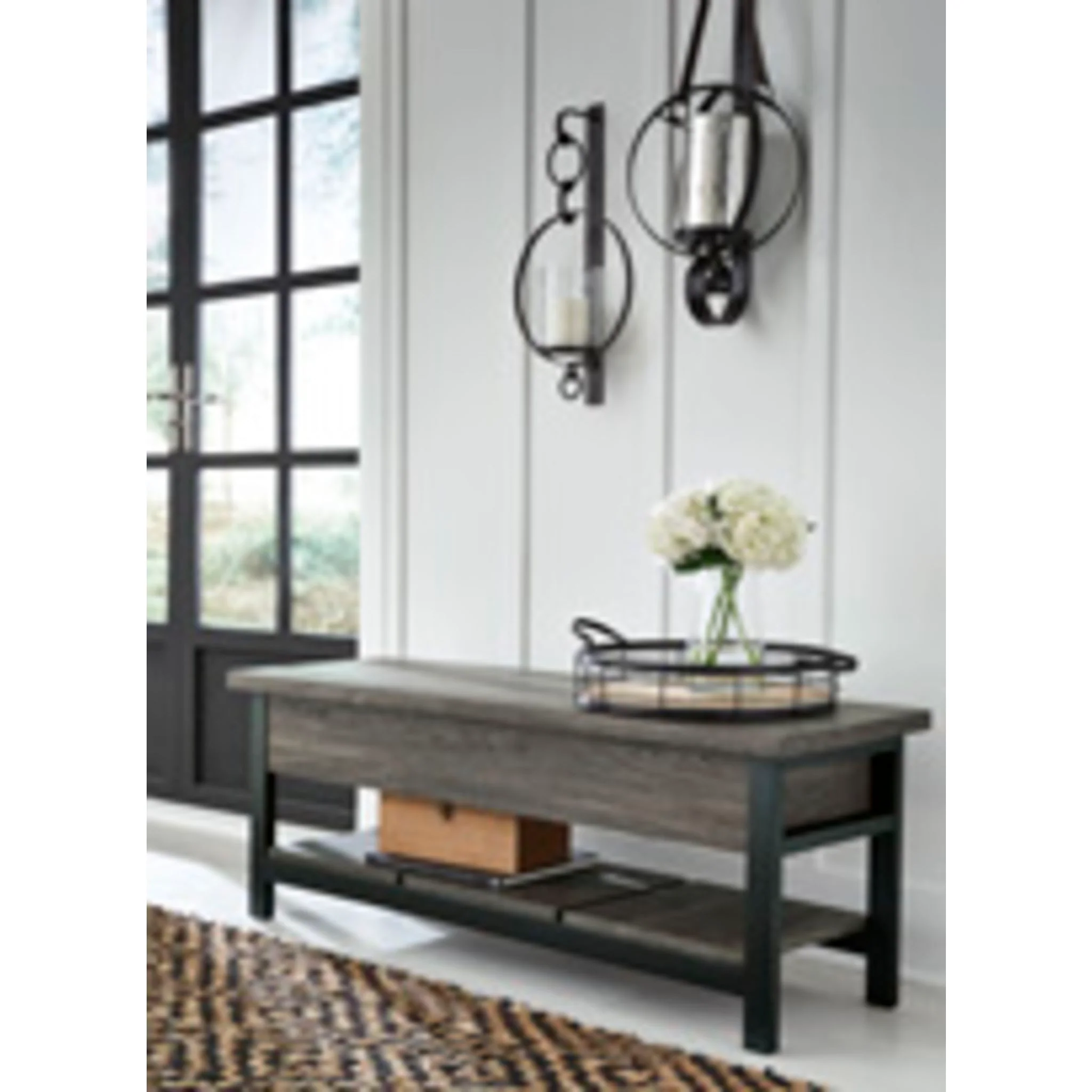 Rhyson Storage Bench - Brown - Image 12