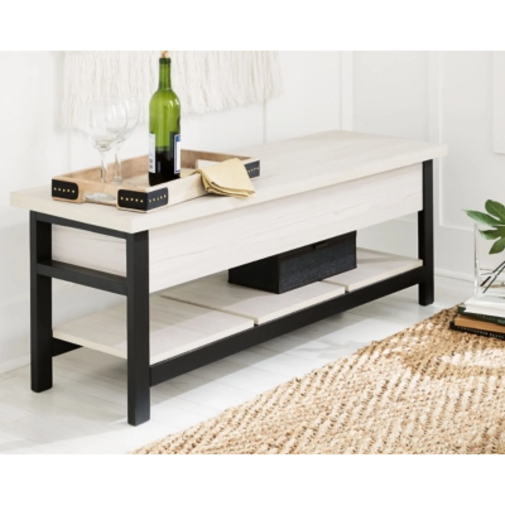Rhyson Storage Bench - White - Image 12