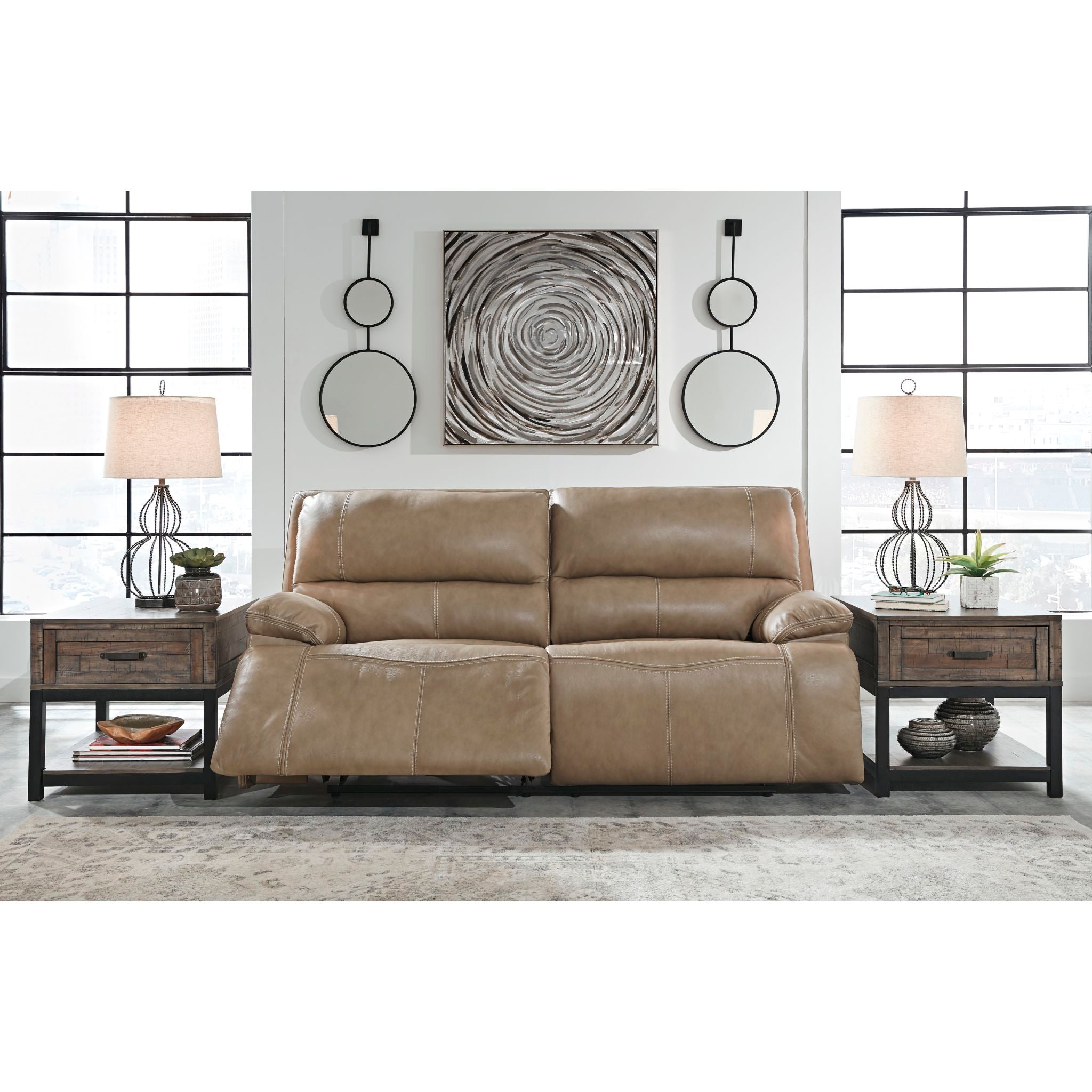 Ricmen Power Reclining Love w/Power Headrest - Putty - Image 2