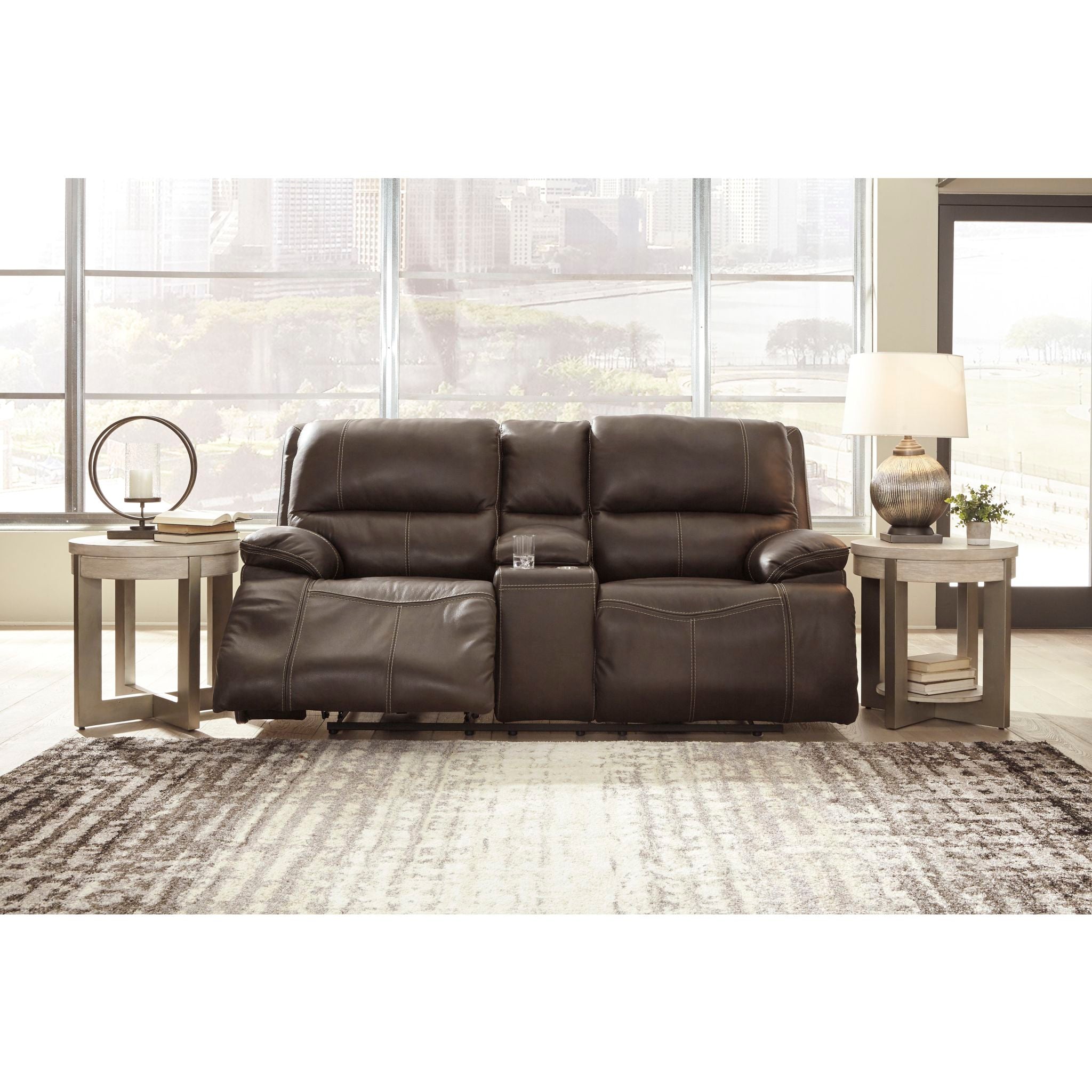 Ricmen Power Reclining Sofa w/ Power Headrest - Walnut - Image 2