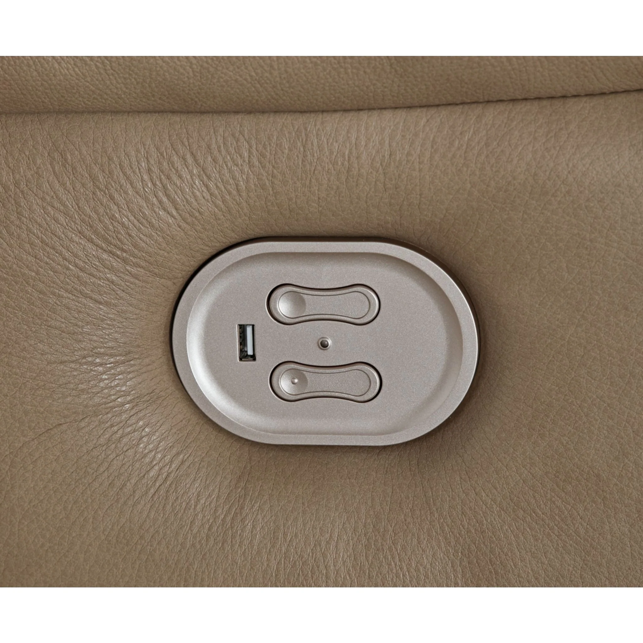 Ricmen Power Reclining Sofa With Power Headrest - Putty - Image 6