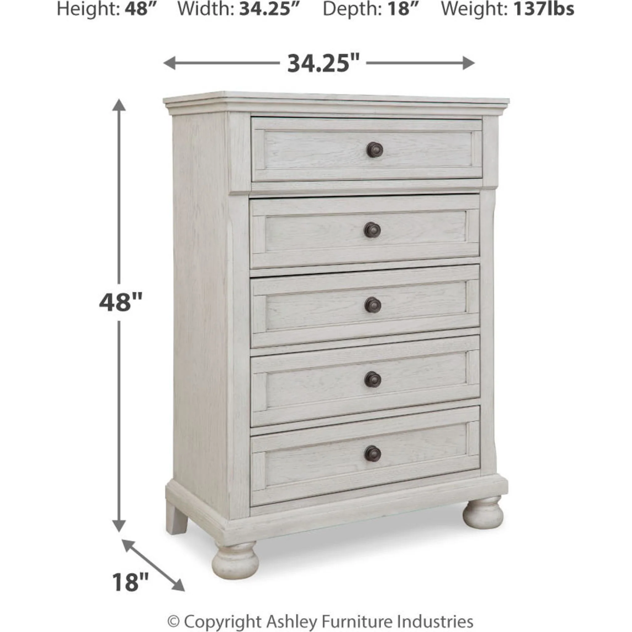 Robbinsdale Chest - Antique White - Image 14
