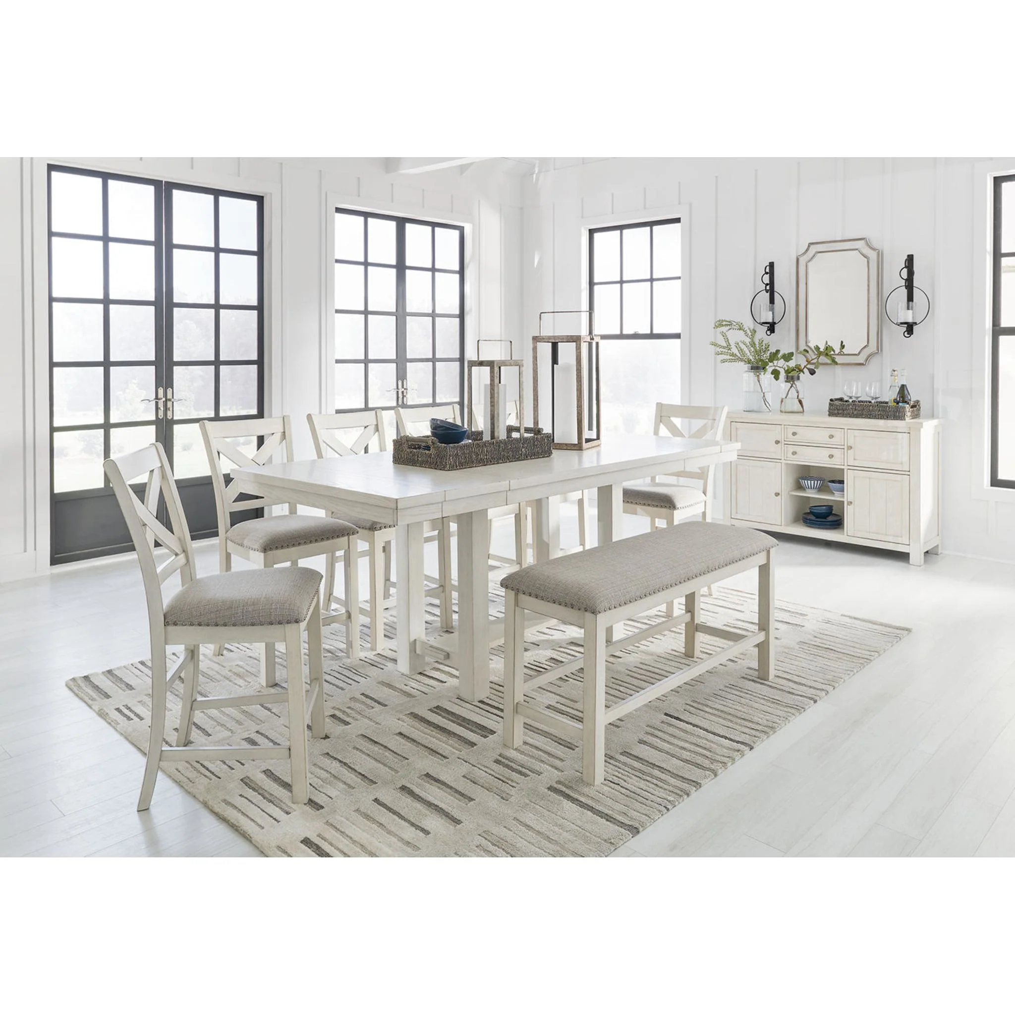 Robbinsdale Counter Height Bench - Antique White - (D642-09) - Image 18