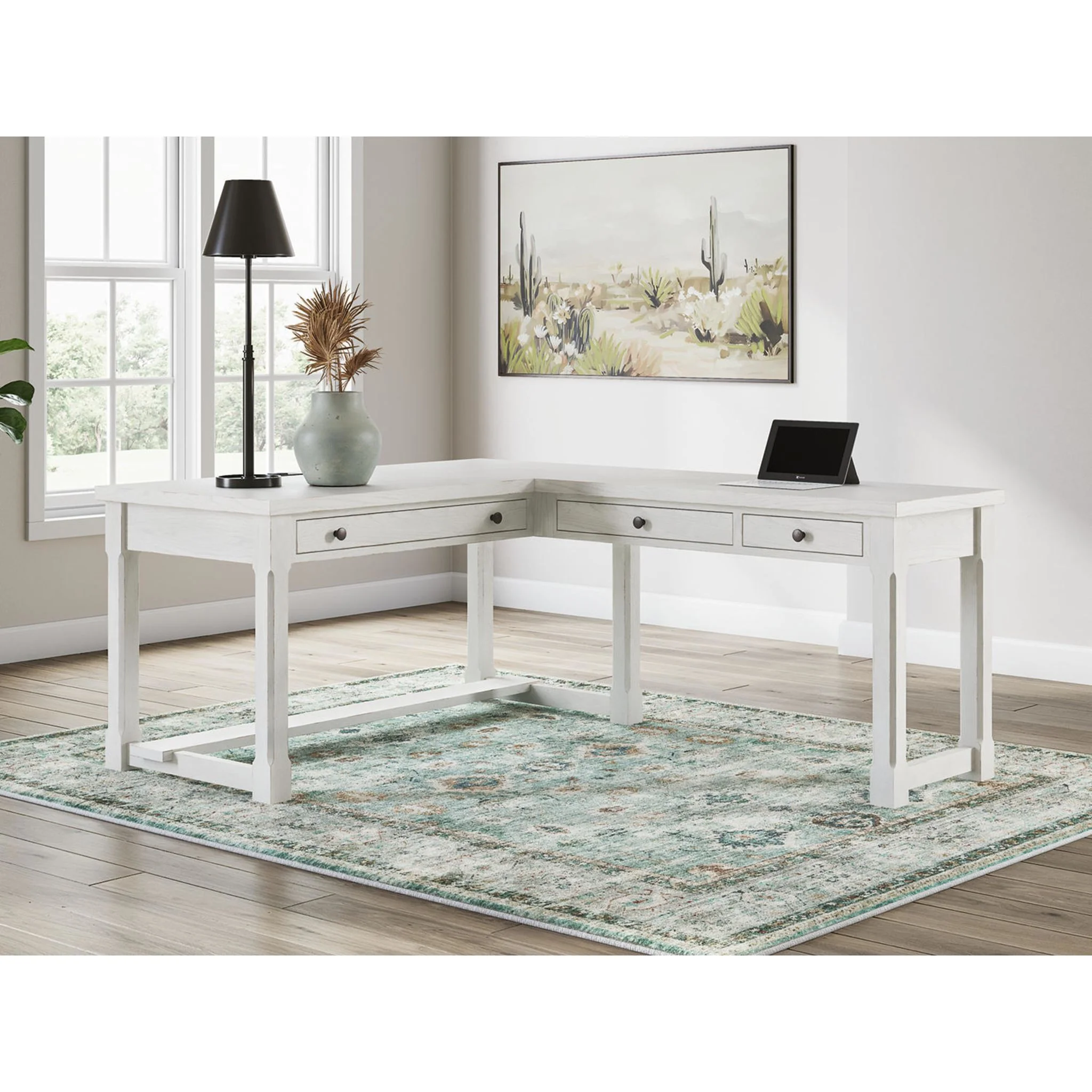 Robbinsdale L-Desk - Antique White - Image 2