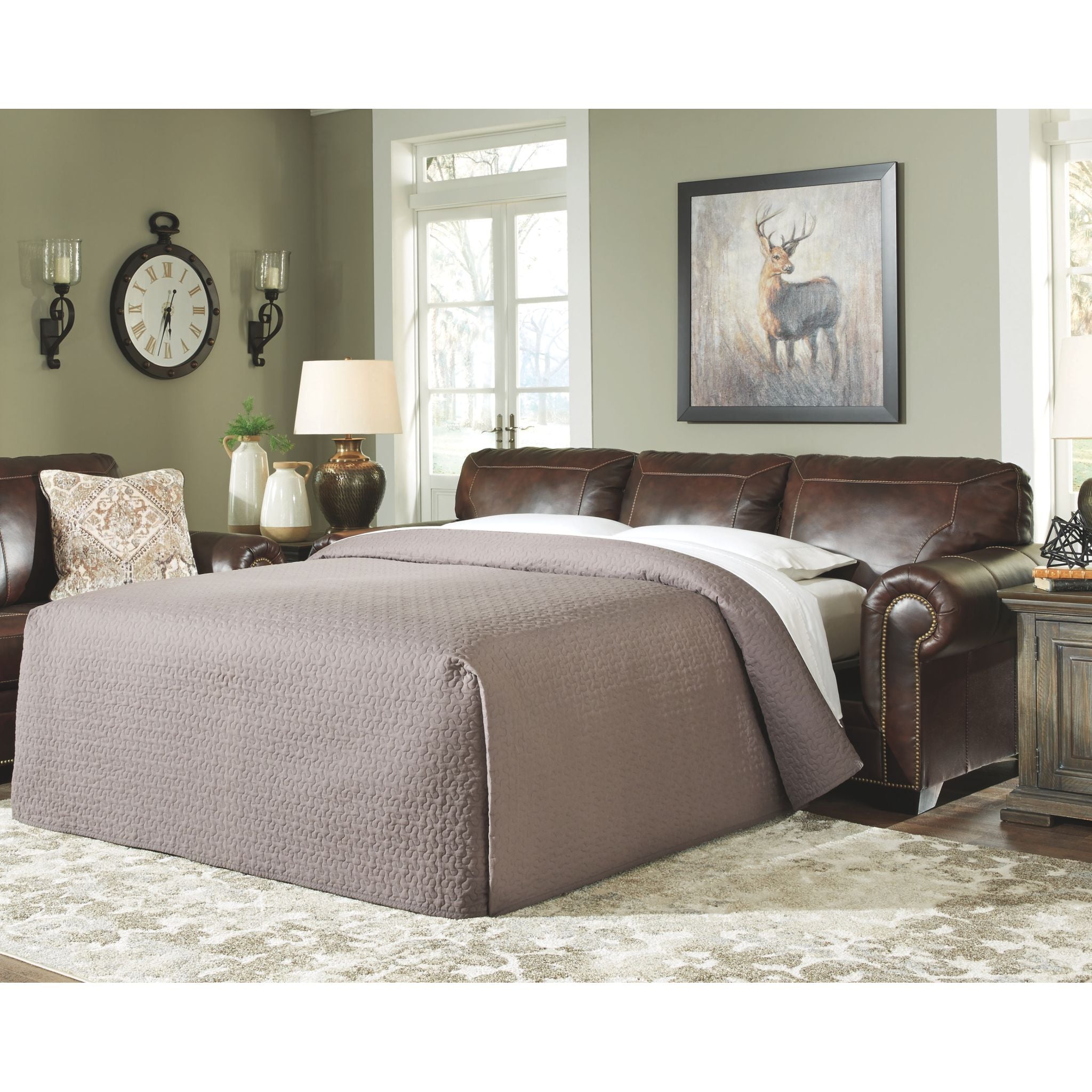 Roleson Queen Sofa Sleeper - Walnut - Image 2