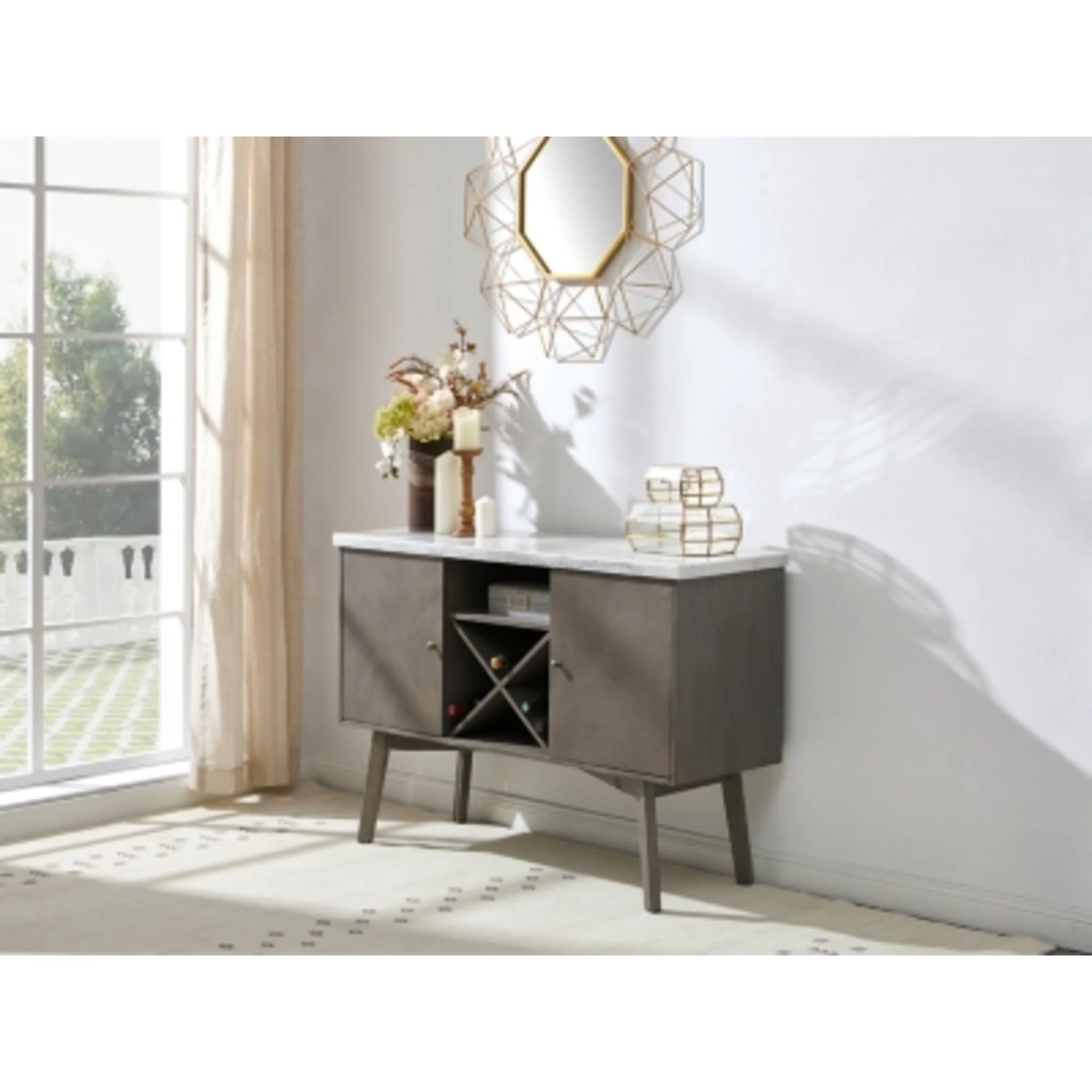 Ronstyne Dining Server - Grayish Brown/White - (D734-60) - Image 8