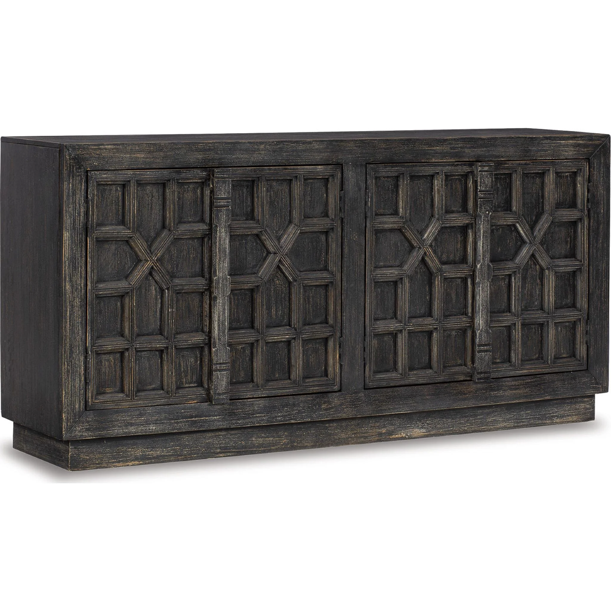 Roseworth Accent Cabinet - Distressed Black