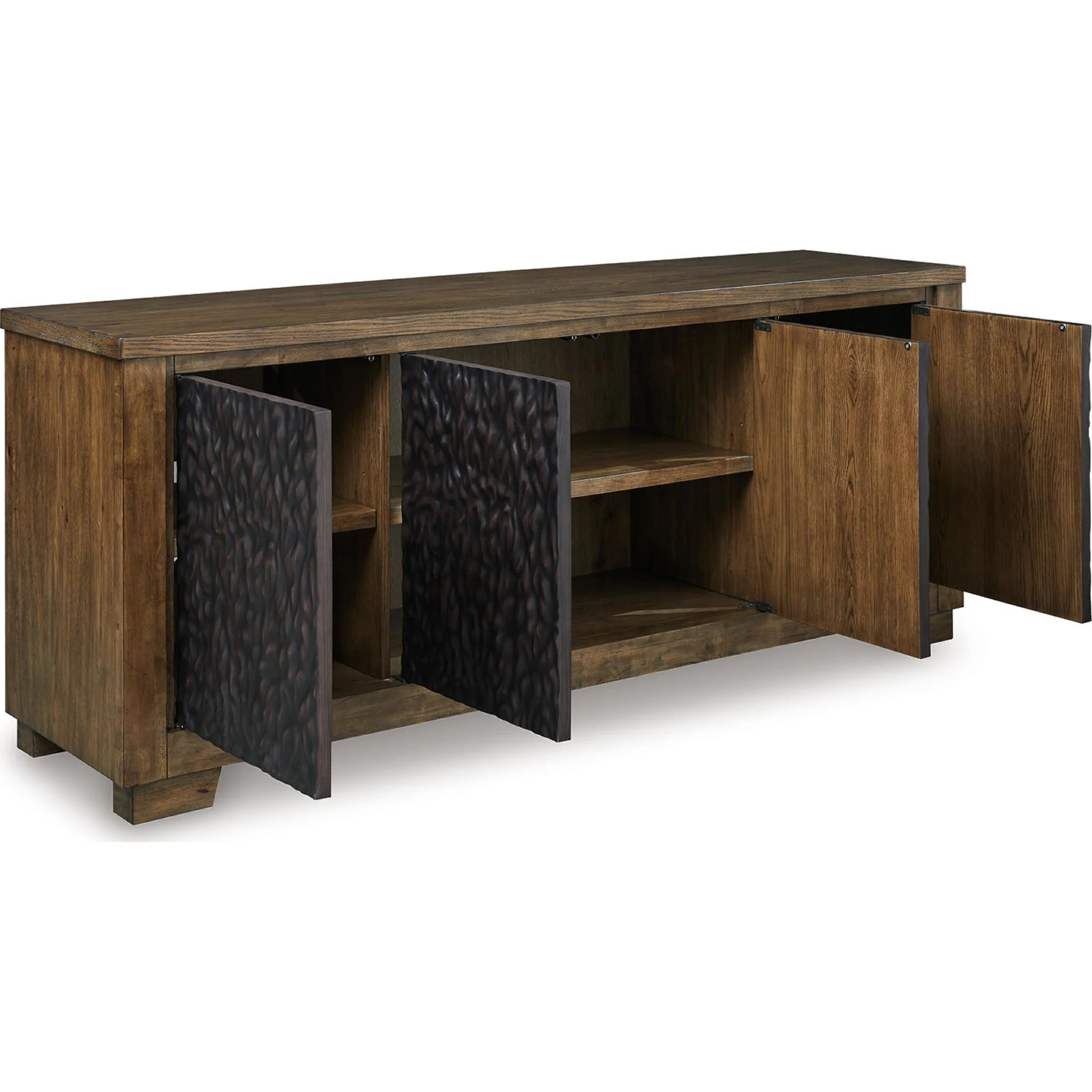 Rosswain TV Stand - Warm Brown - Image 4