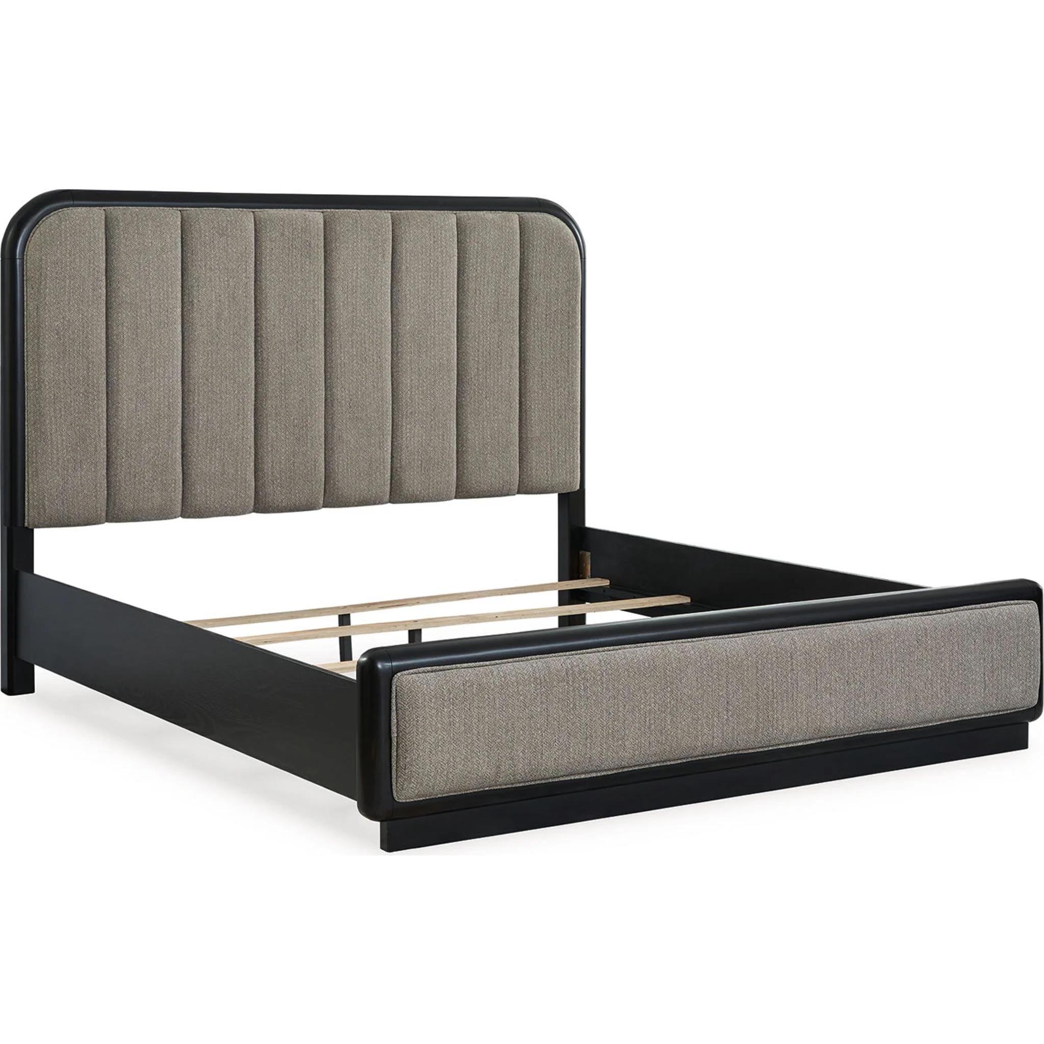 Rowanbeck King Panel Bed - Gray/Black - Image 5