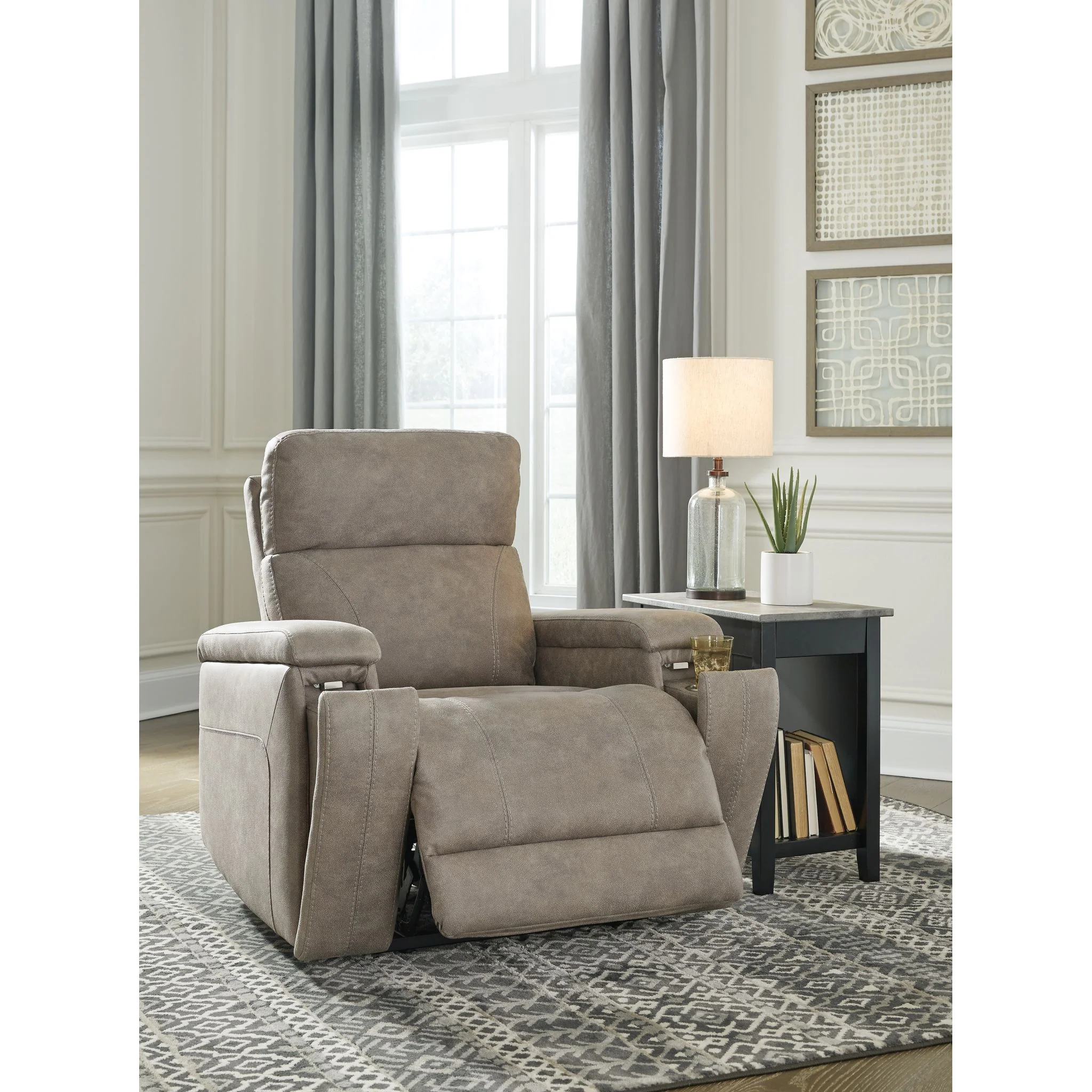 Rowlett Power Recliner - Fog - Image 3