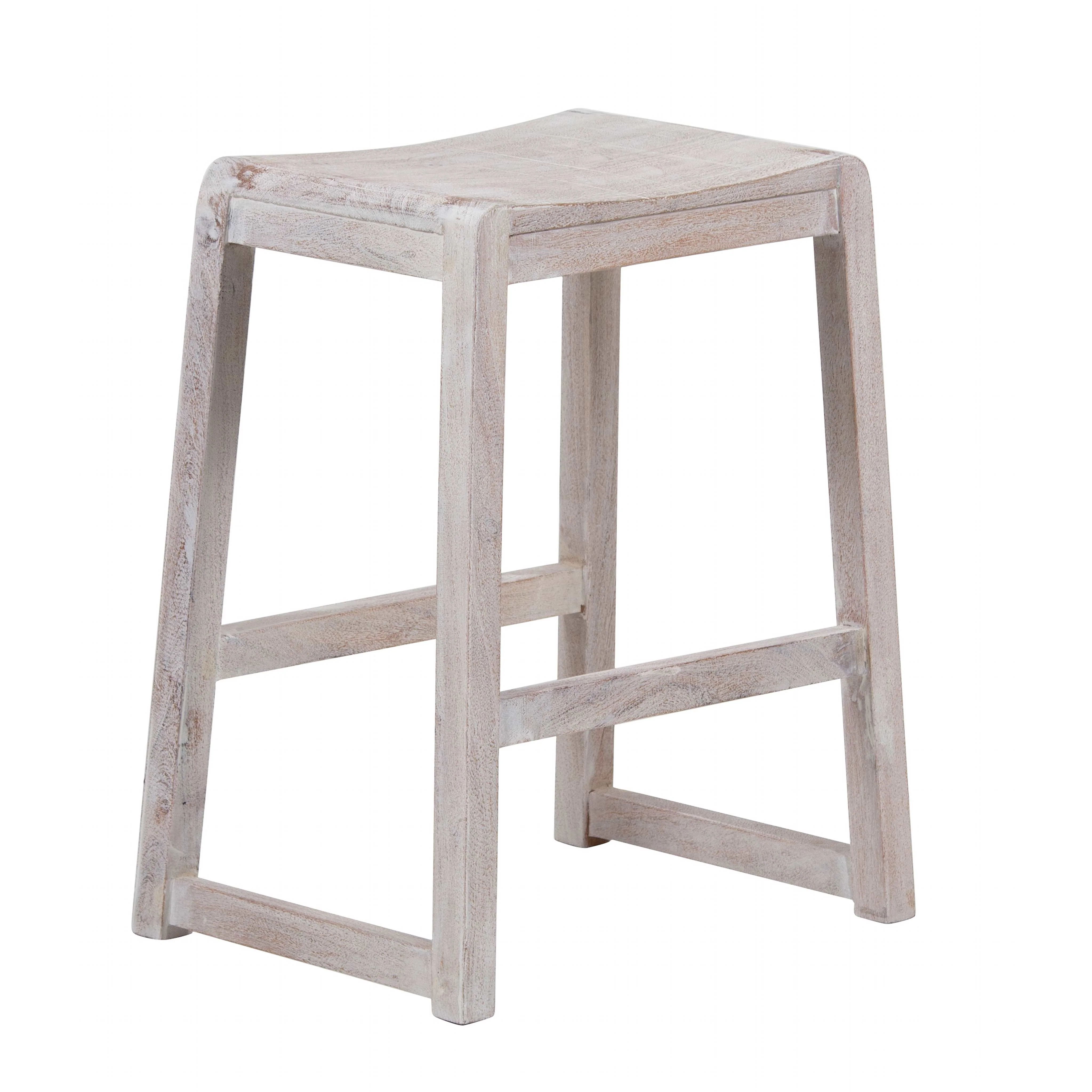 Rustic Counter Height Stool - White - (2003-010-SBW)