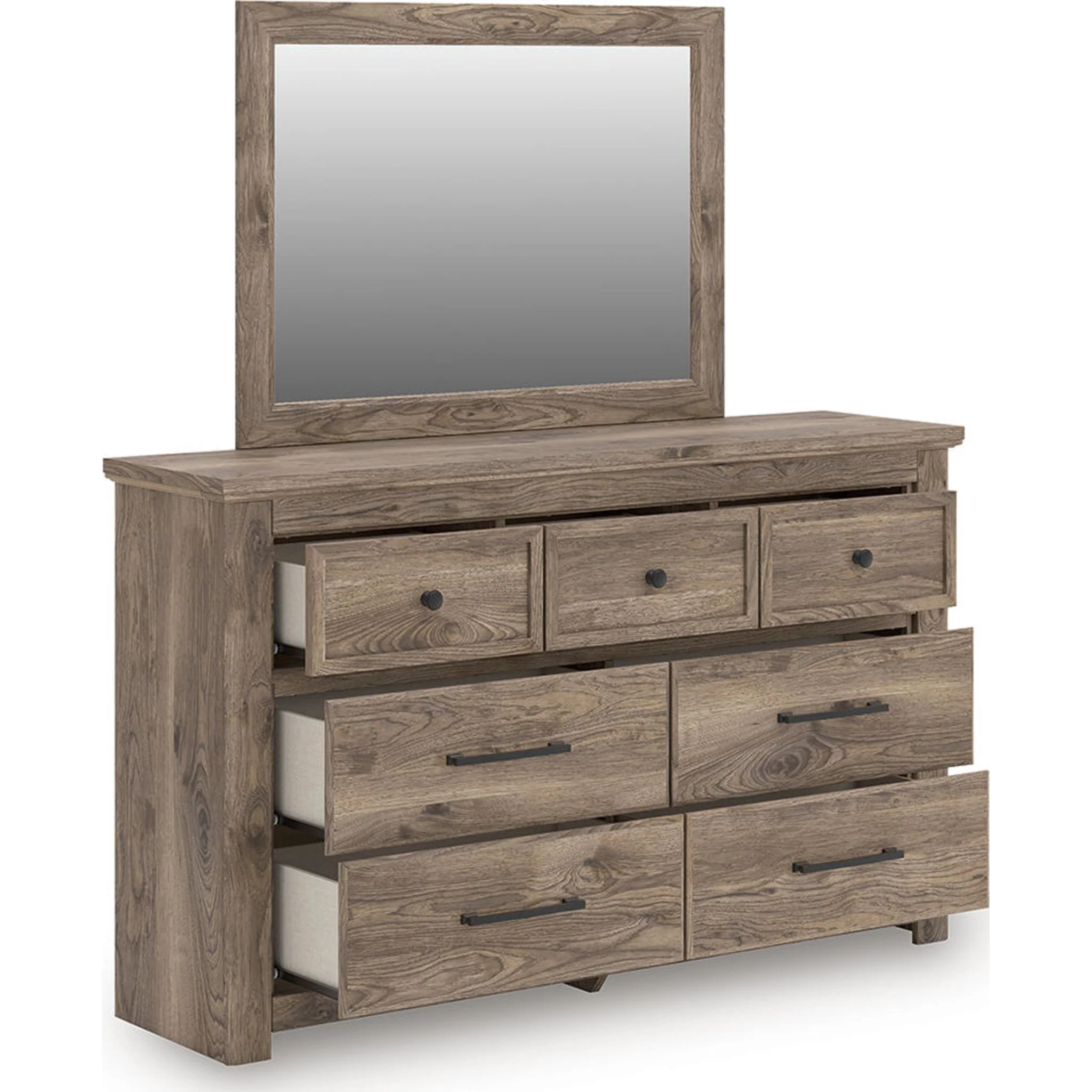 Rusticott Dresser and Mirror - Brown - Image 4