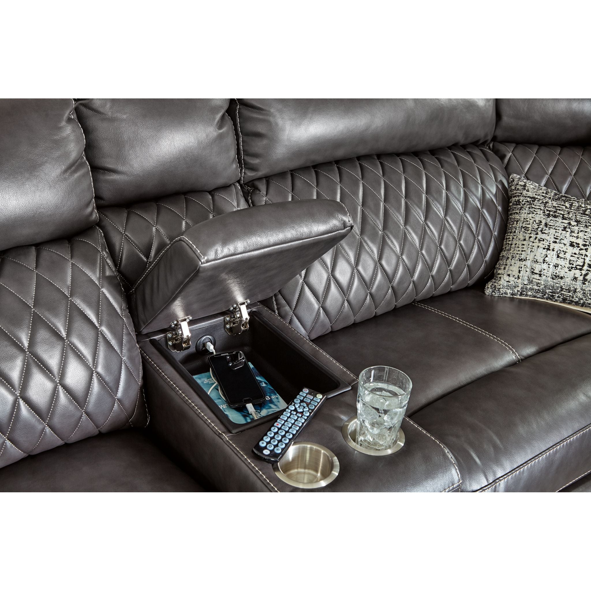 Samperstone 6 Piece Sectional with Power - Image 2