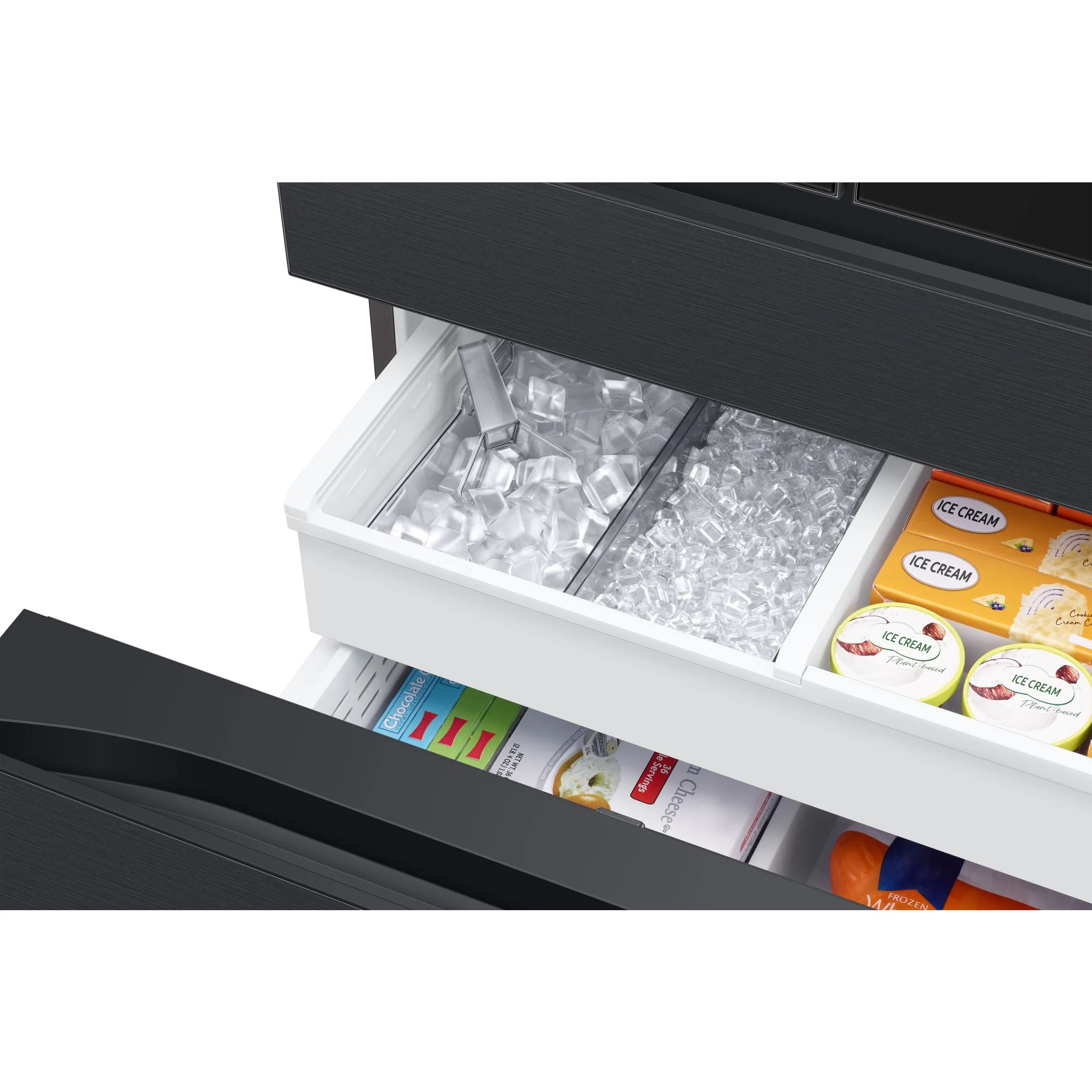 Samsung Bespoke 4 Door Fridge (RF29BB89008MAC) - Charcoal + Matt Black Steel - Image 14
