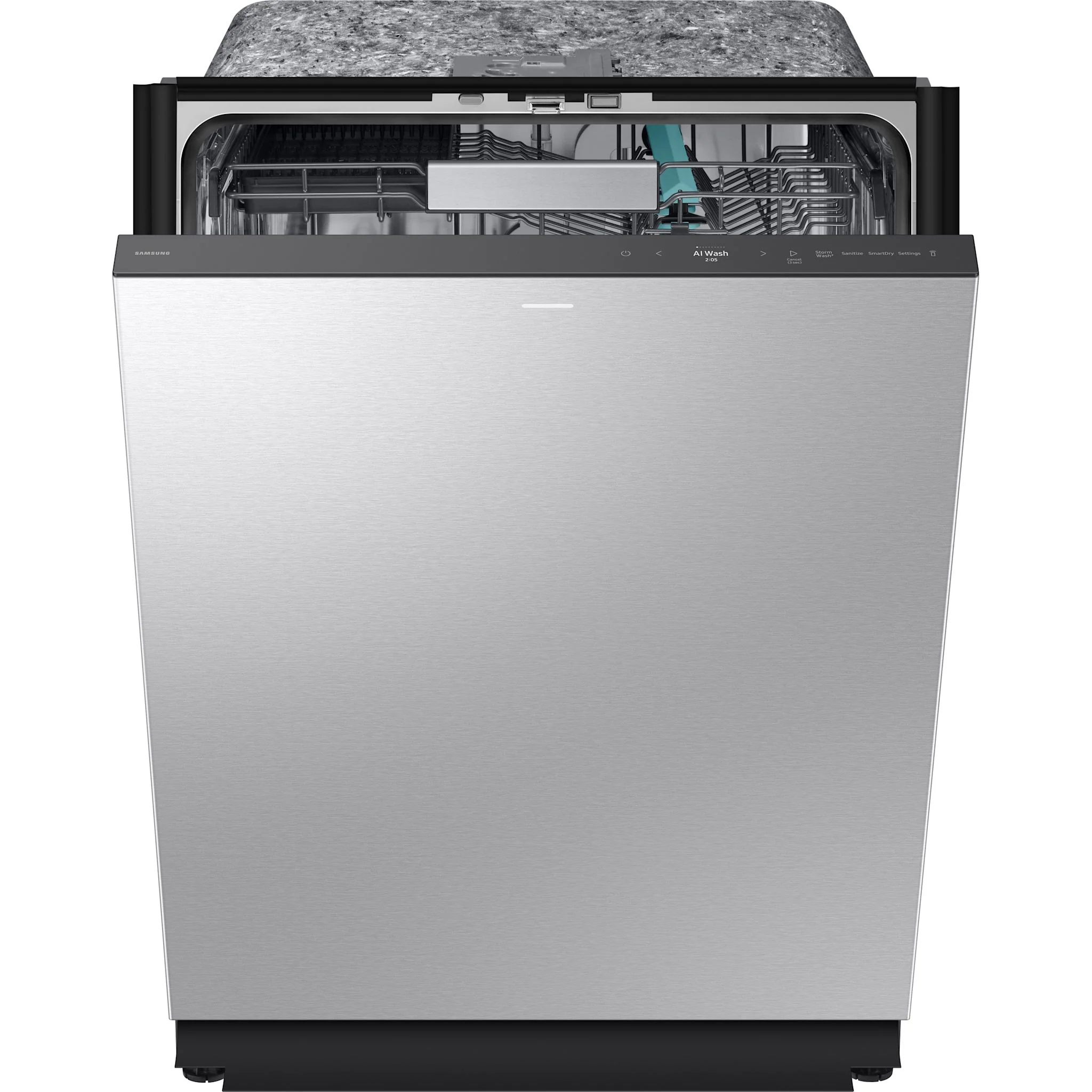 Samsung Dishwasher Stainless Steel (DW90F89P0USRAA) - Stainless Steel - Image 2