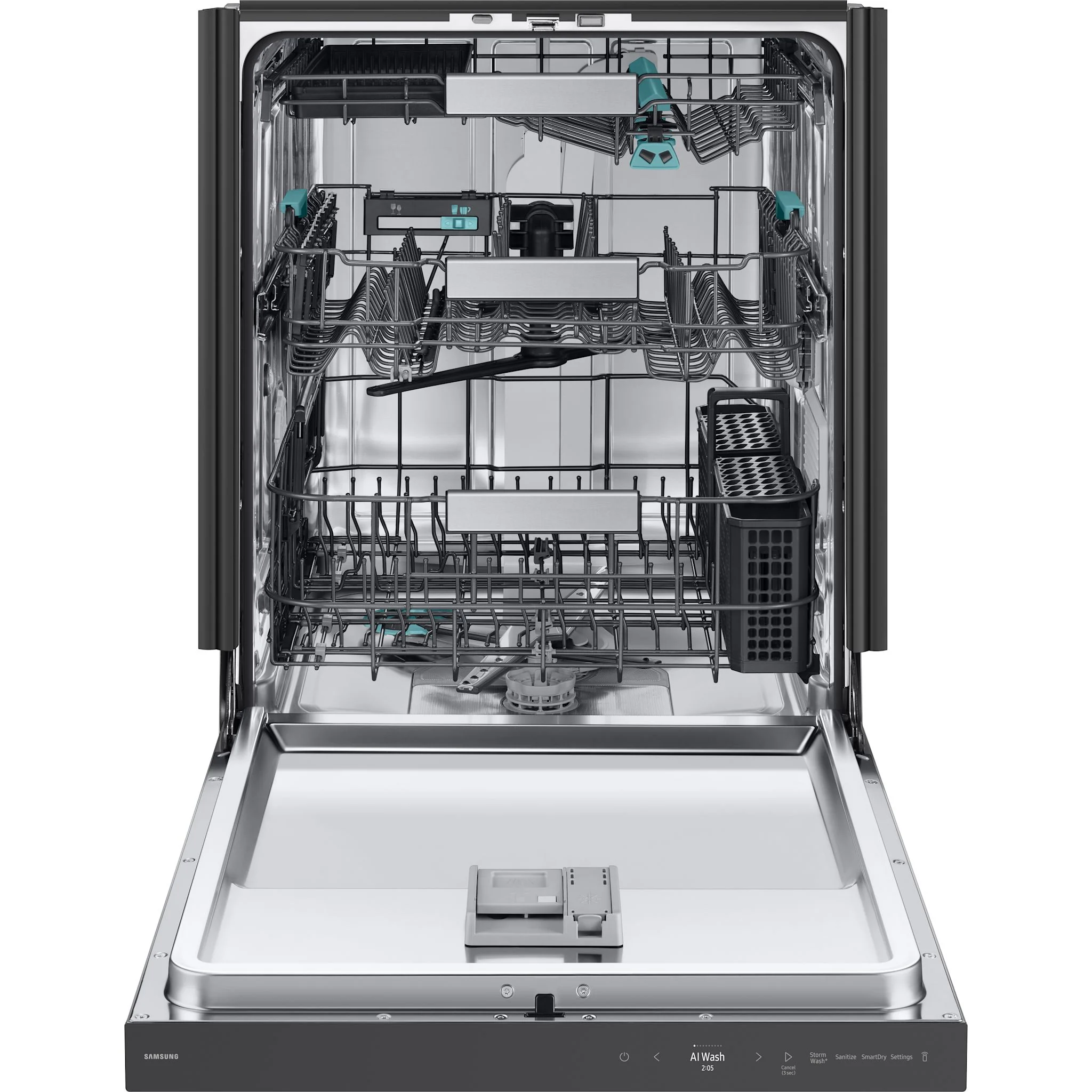 Samsung Dishwasher Stainless Steel (DW90F89P0USRAA) - Stainless Steel - Image 3