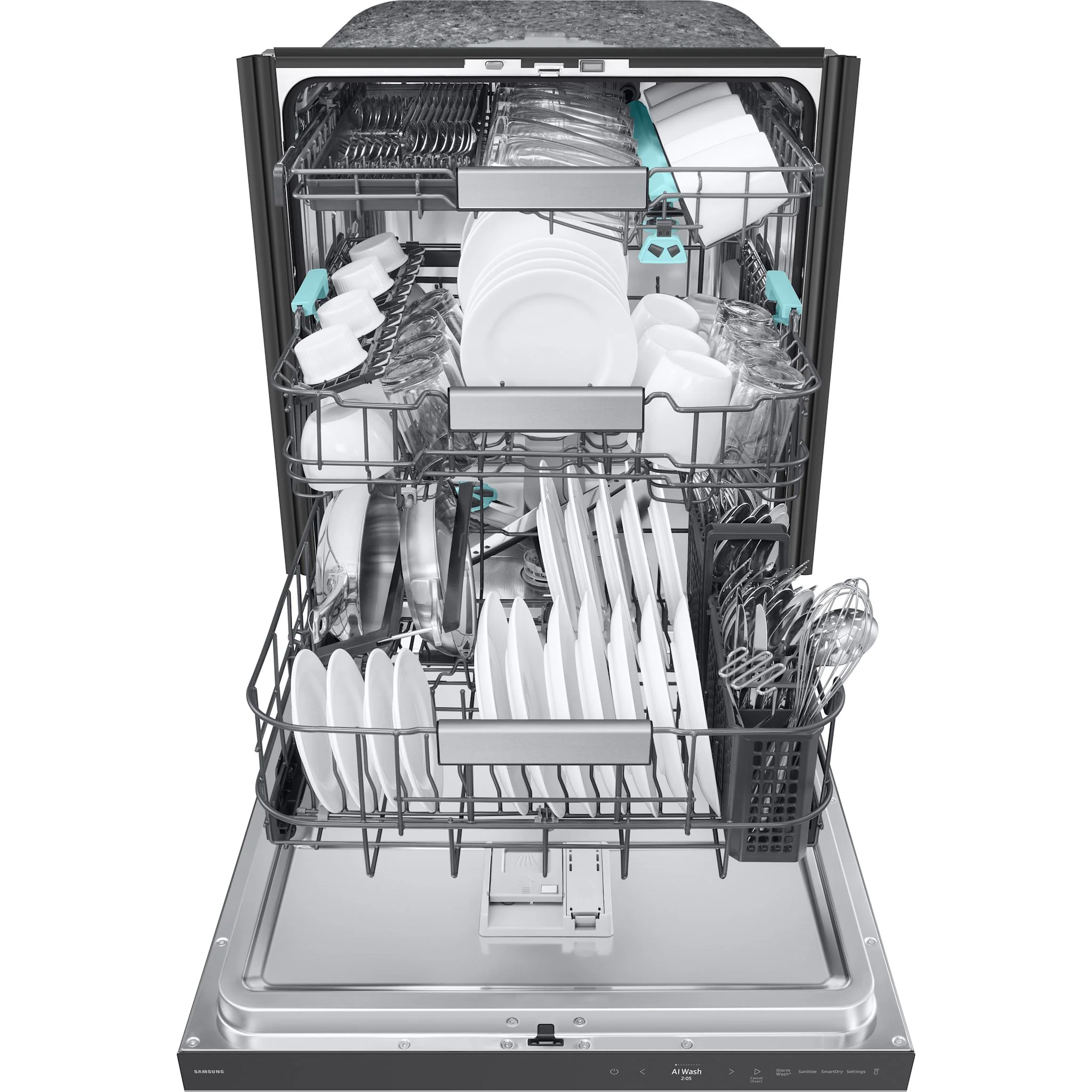 Samsung Dishwasher Stainless Steel (DW90F89T0USRAA) - Stainless Steel - Image 9