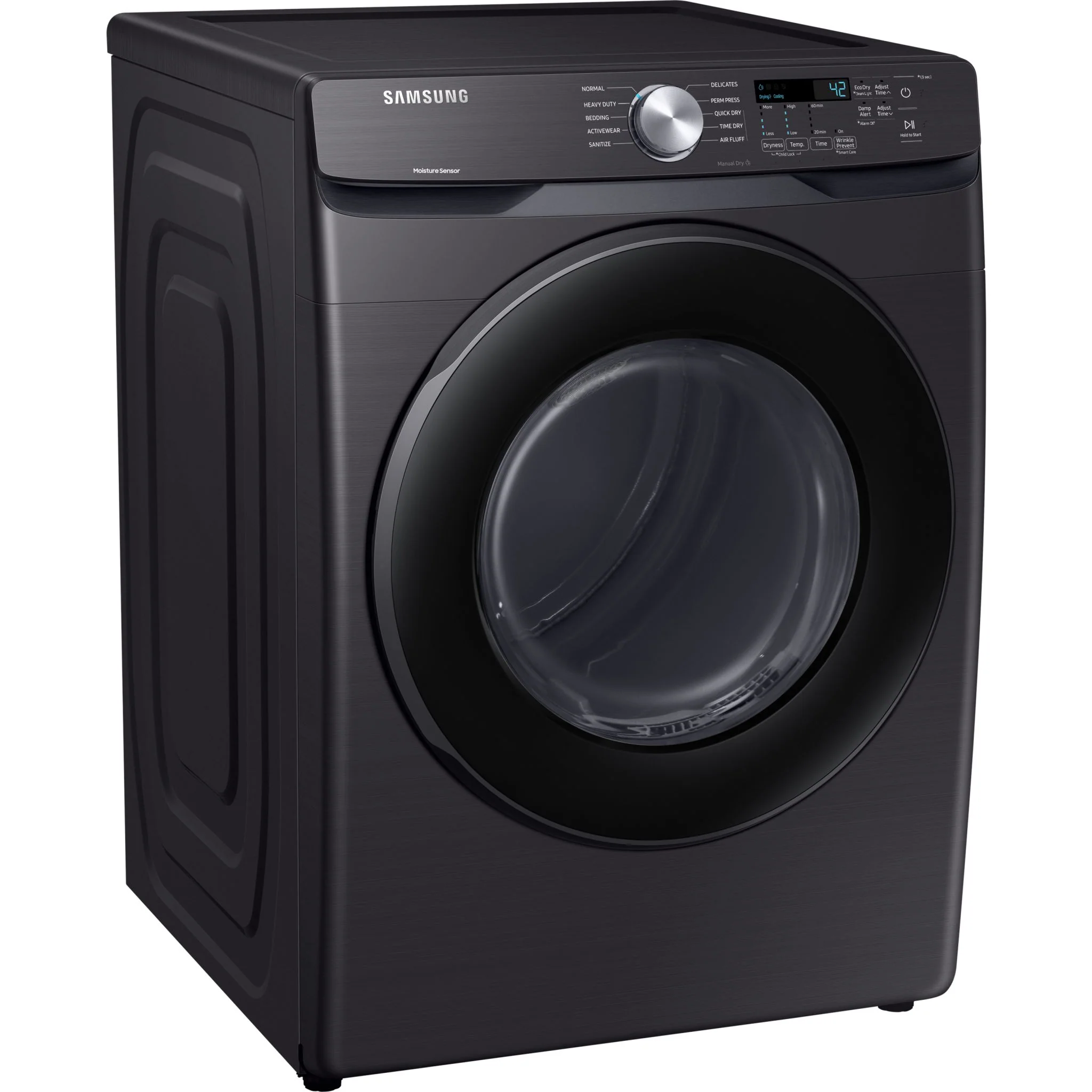 Samsung Dryer (DVE45T6005V) - Black Stainless - Image 2
