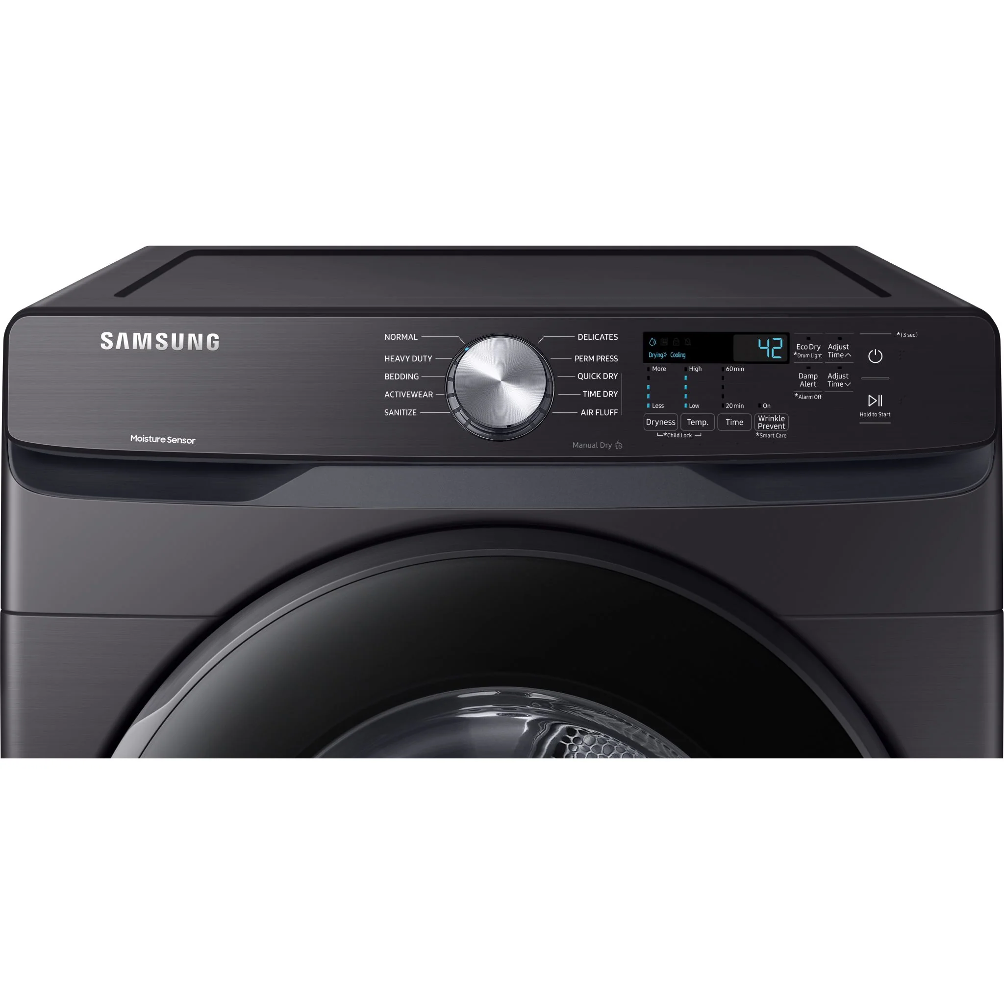 Samsung Dryer (DVE45T6005V) - Black Stainless - Image 8
