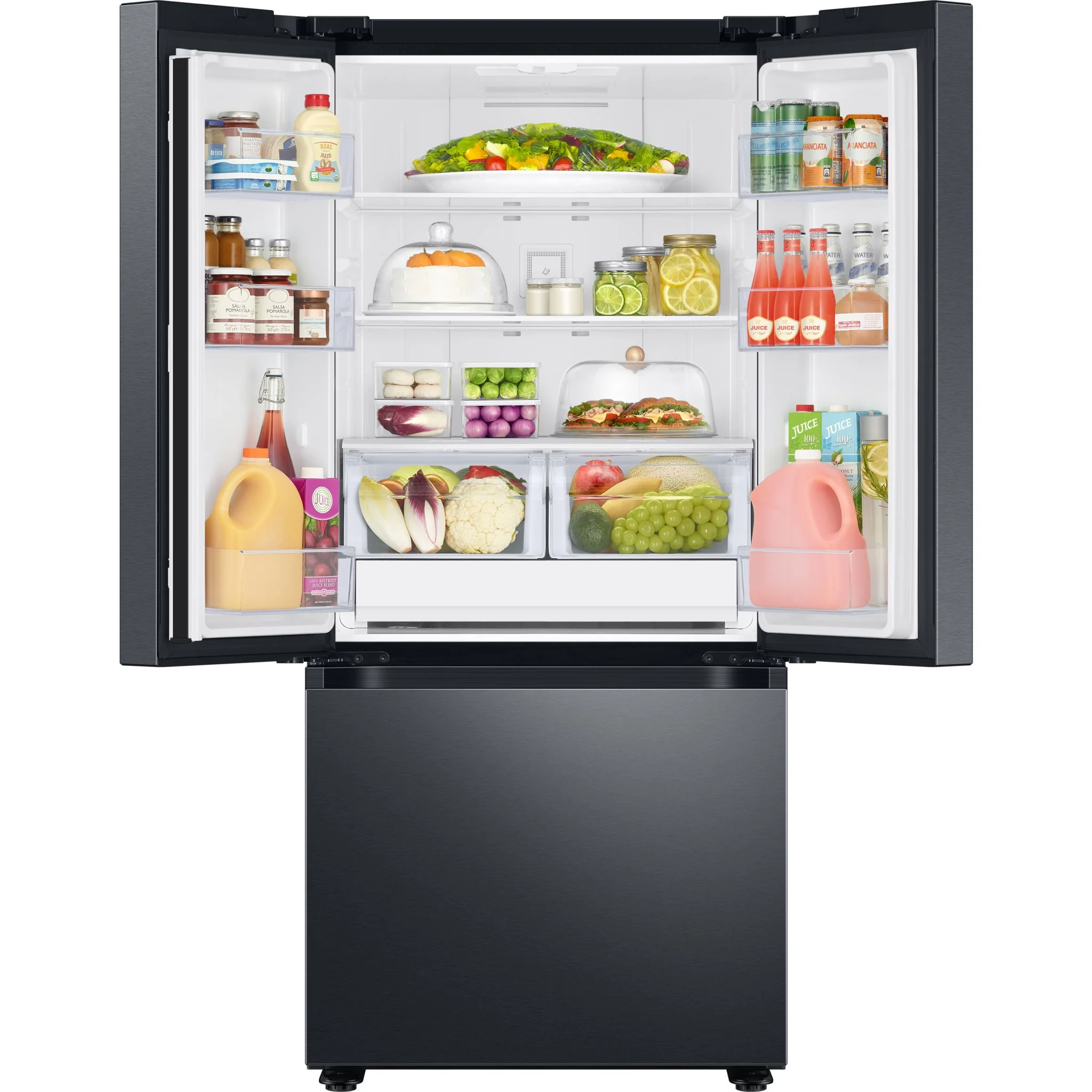 Samsung French Door Fridge (RF22A4111SG) - Black Stainless Steel - Image 5