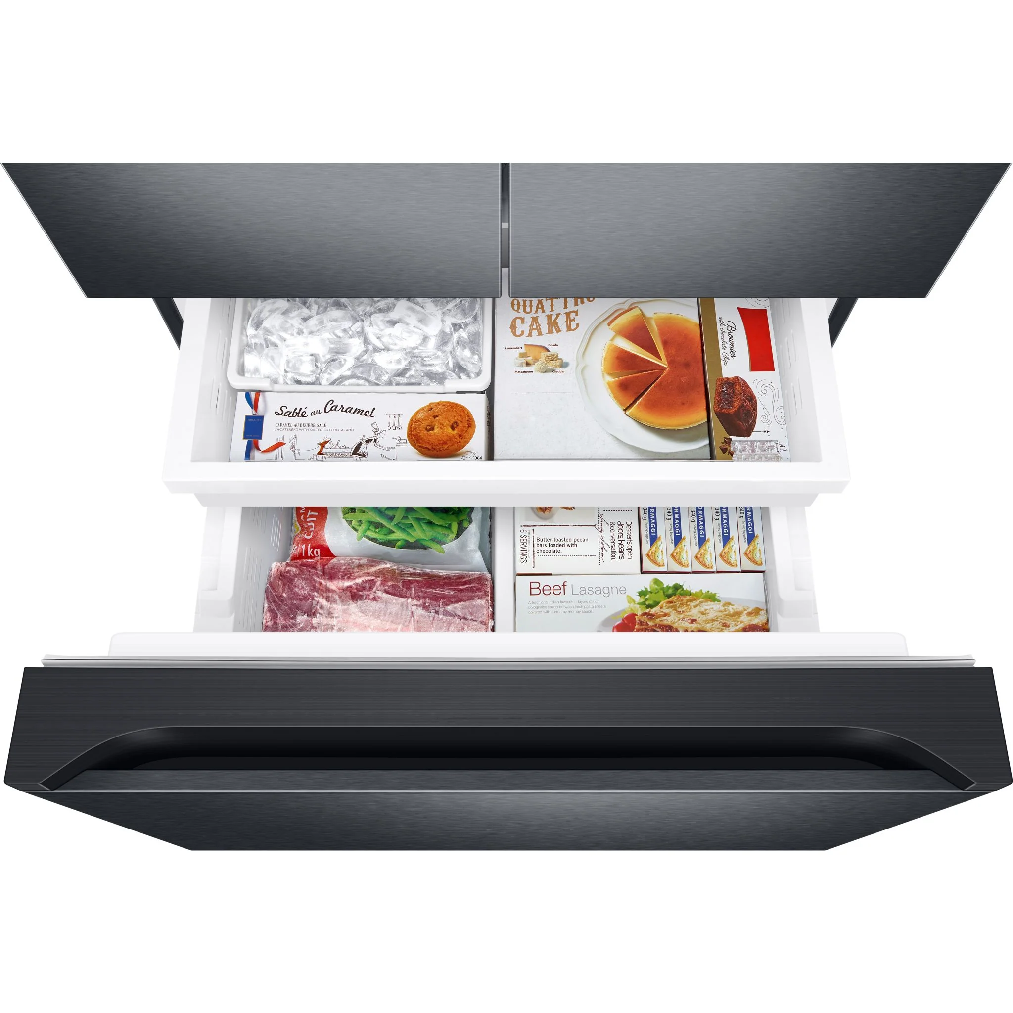 Samsung French Door Fridge (RF22A4111SG) - Black Stainless Steel - Image 7