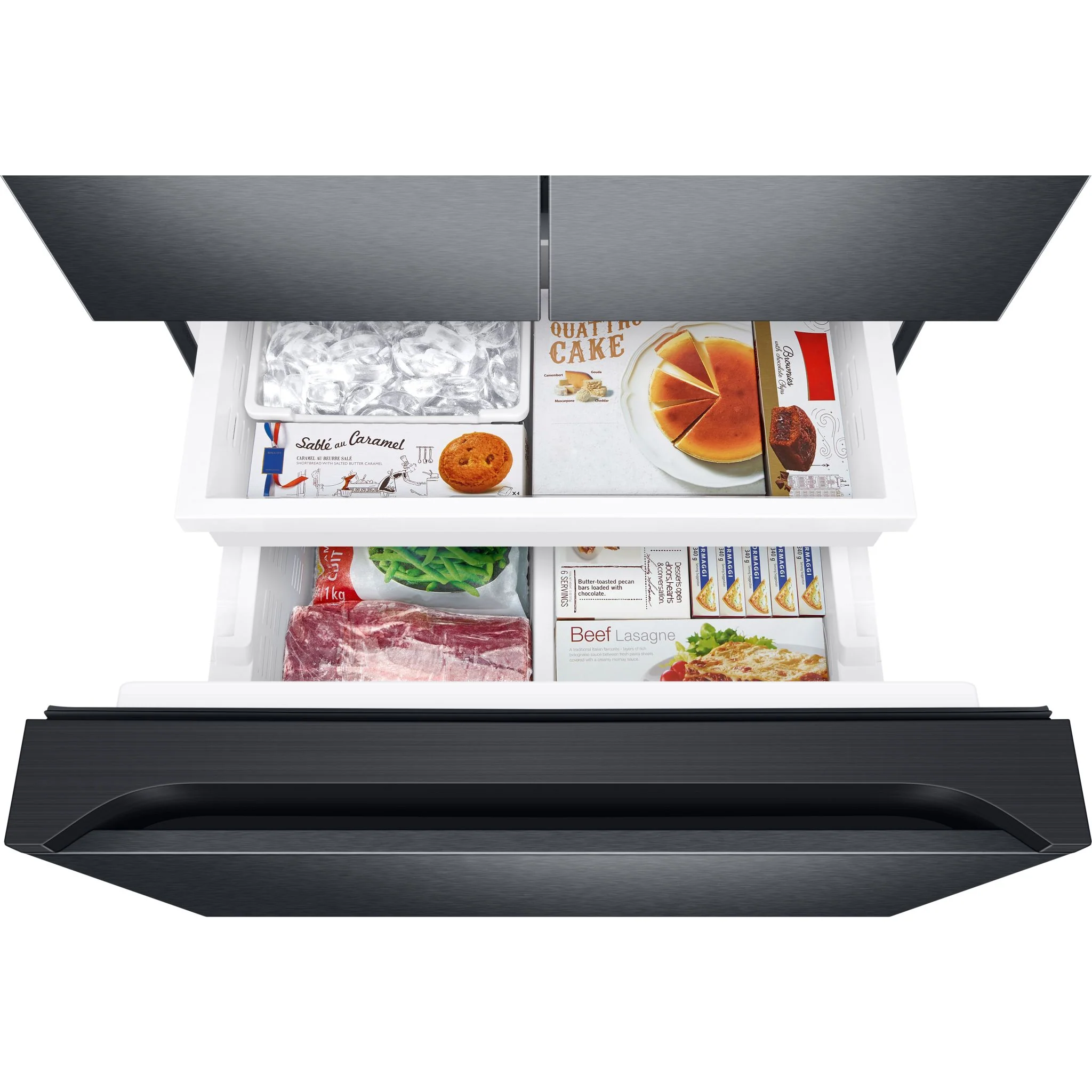 Samsung French Door Fridge (RF22A4221SG) - Black Stainless Steel - Image 7