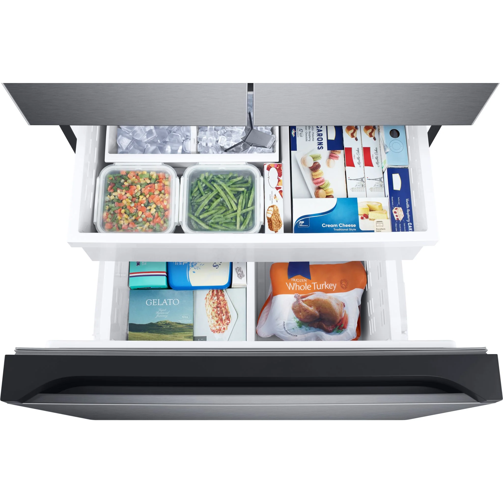 Samsung French Door Fridge (RF25C5551SG) - Black Stainless - Image 10