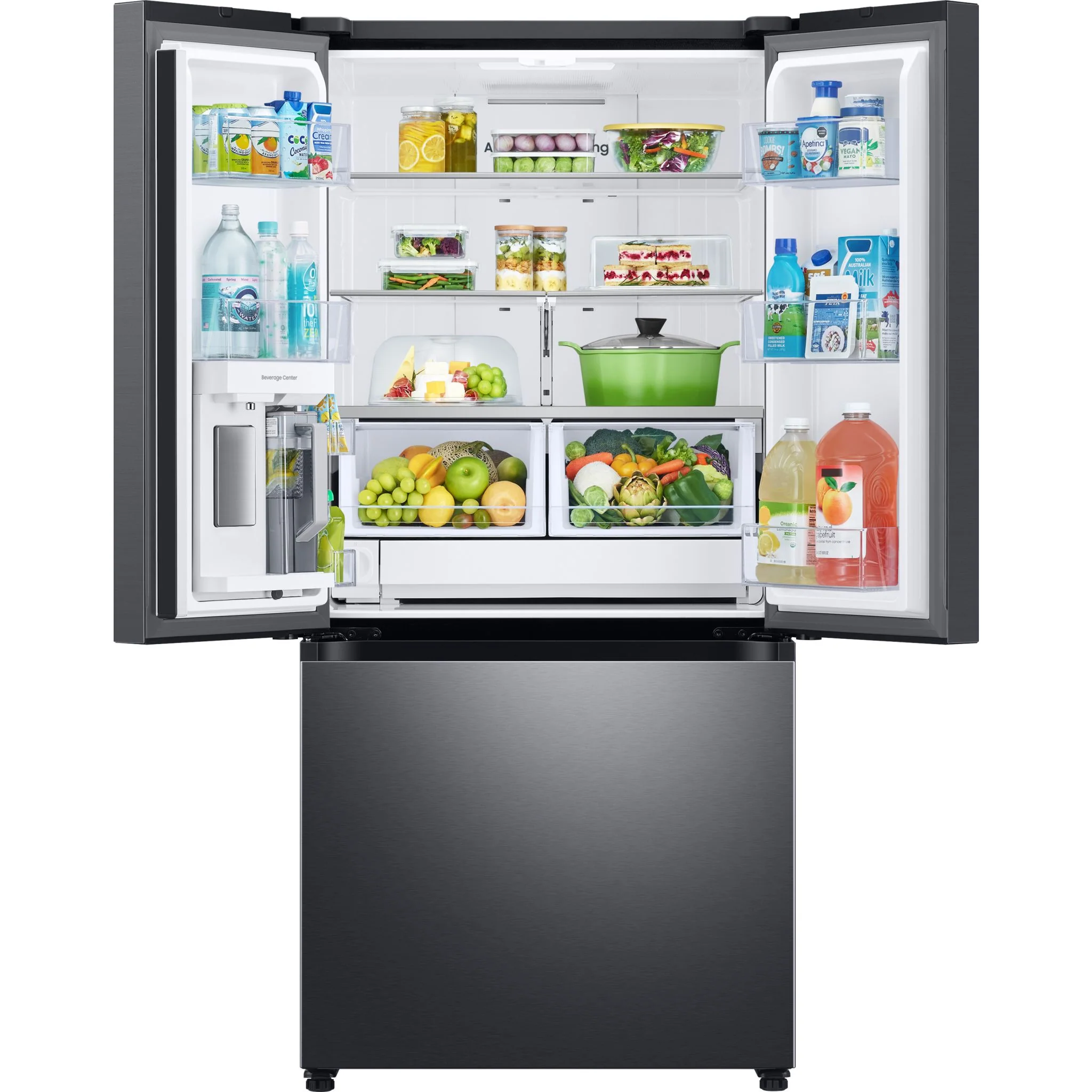 Samsung French Door Fridge (RF25C5551SG) - Black Stainless - Image 5