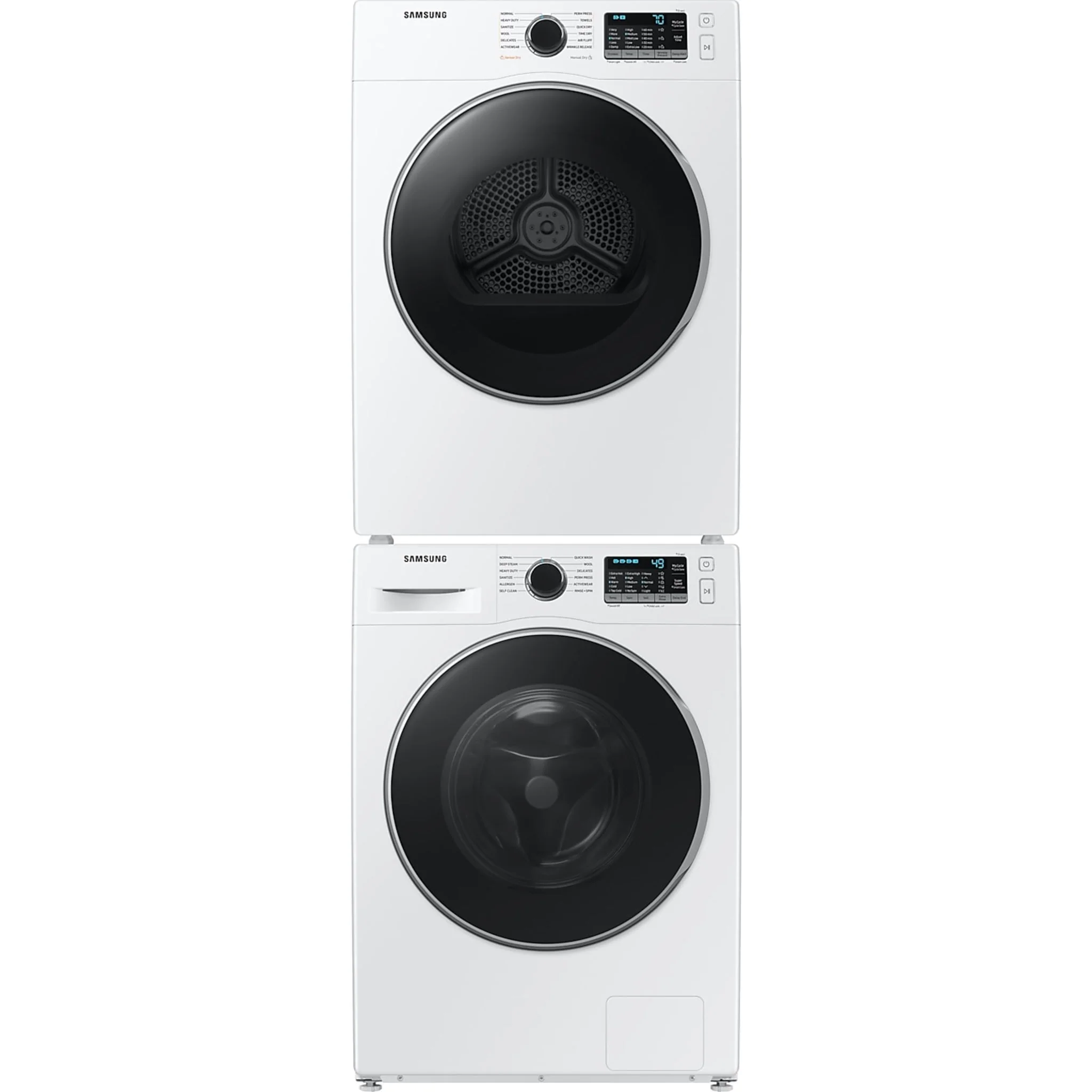 Samsung Front Load Pair (WW25B6800AW-DV25B6800EW) - White - Image 2