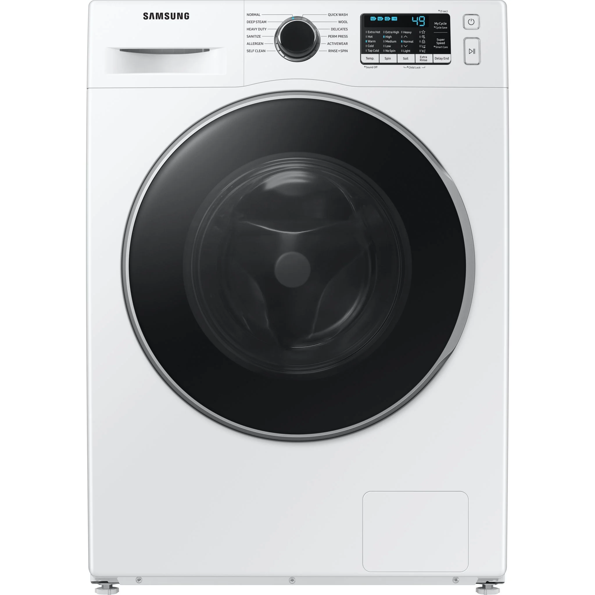 Samsung Front Load Washer (WW25B6800AW) - White