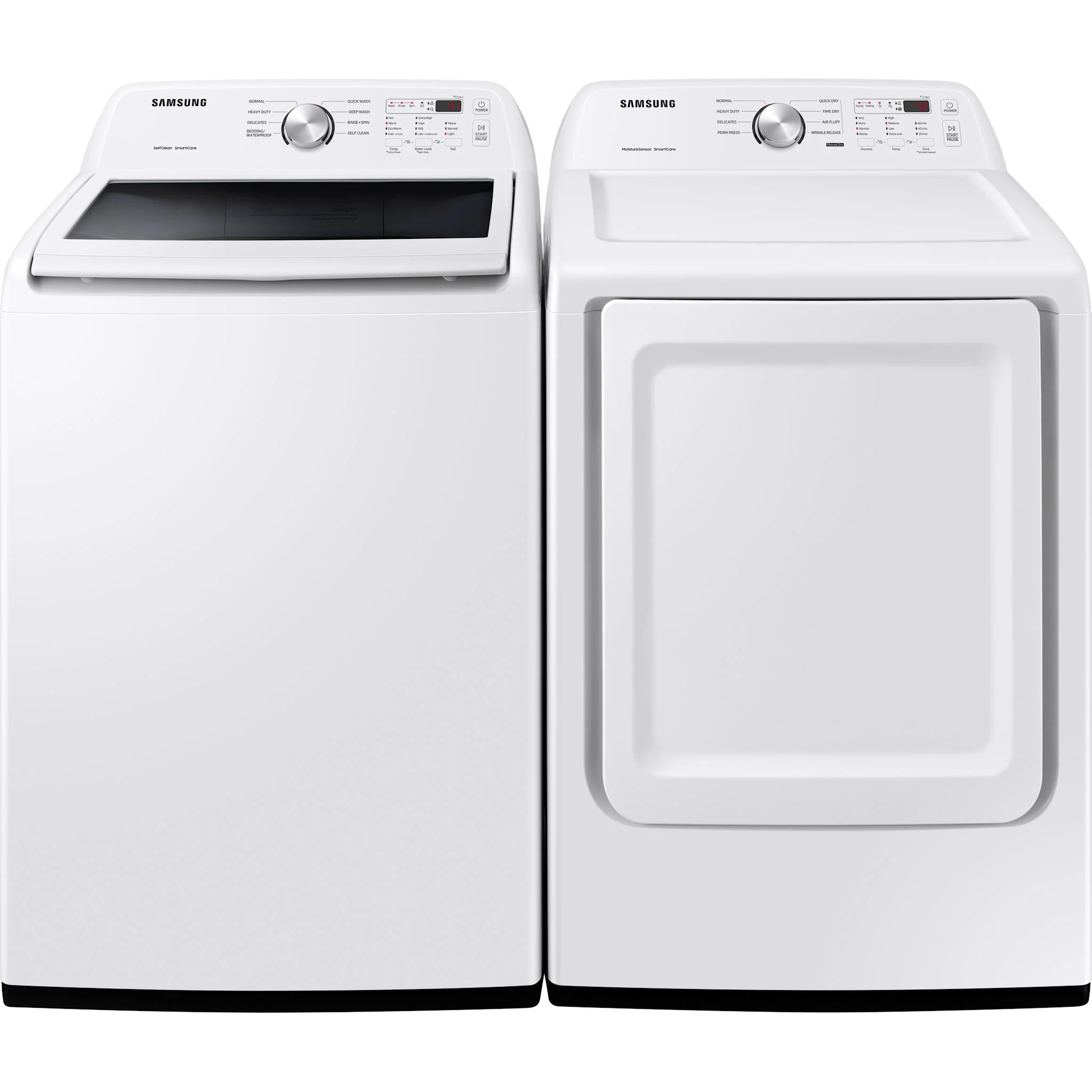 Samsung Top Load Pair (WA45T3200AW-DVE45T3200W) - White