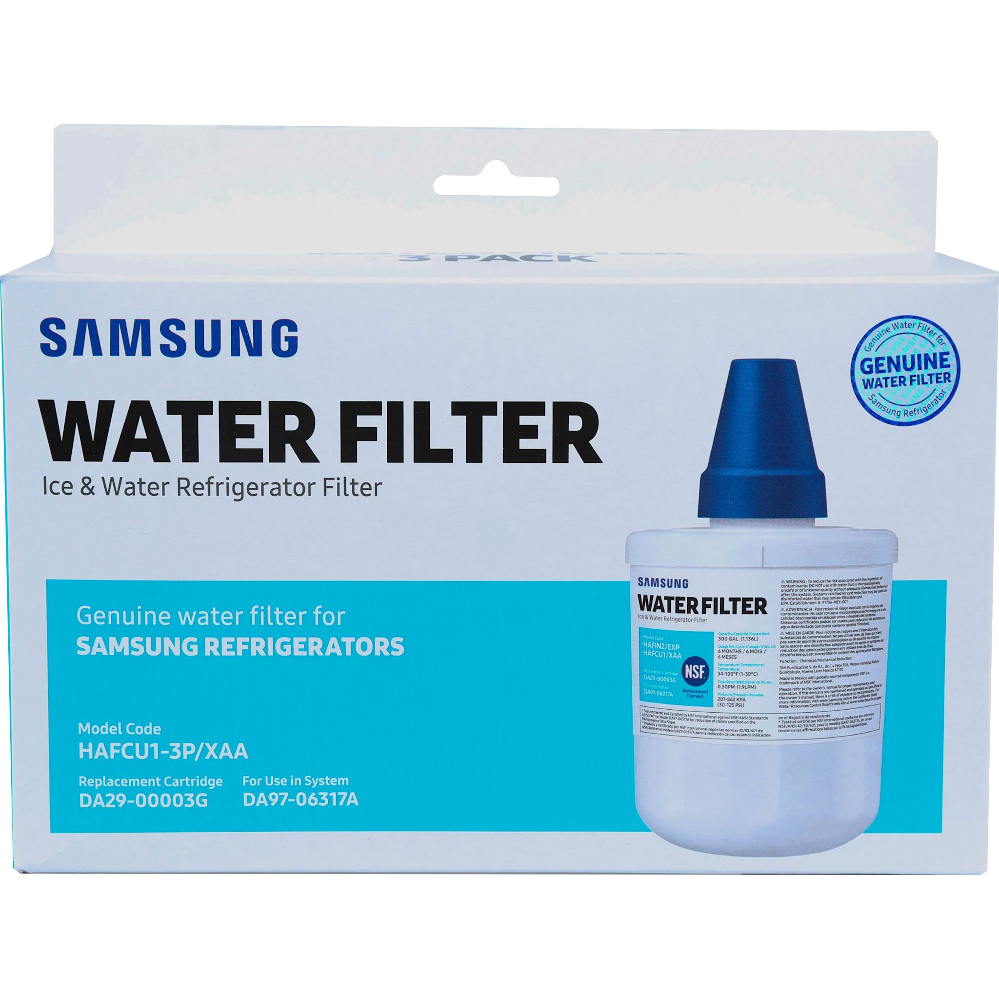 Samsung Side-by-Side & French Door Refrigerator Water Filter - (HAF-CU1) - Image 7