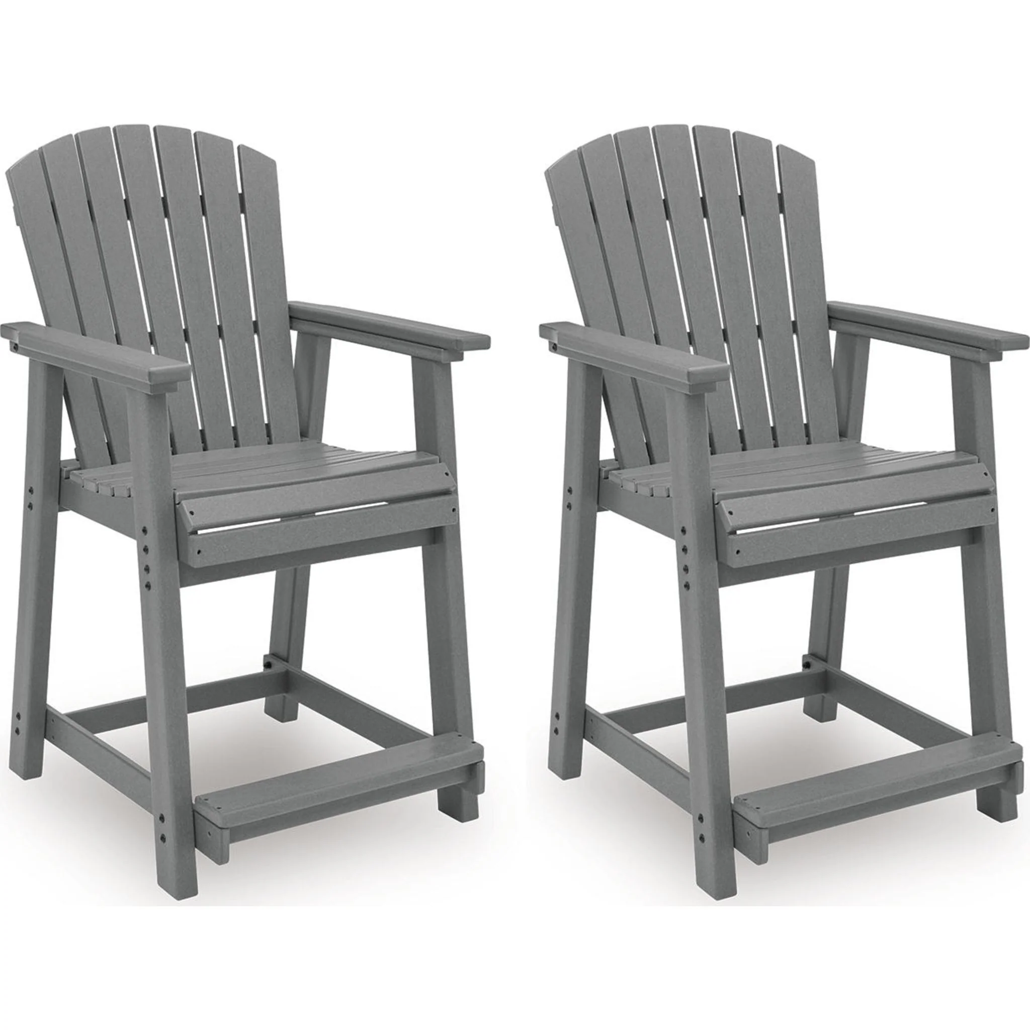 Sanctuary Beach Outdoor Counter Height Stool (set of 2) - Dark Gray