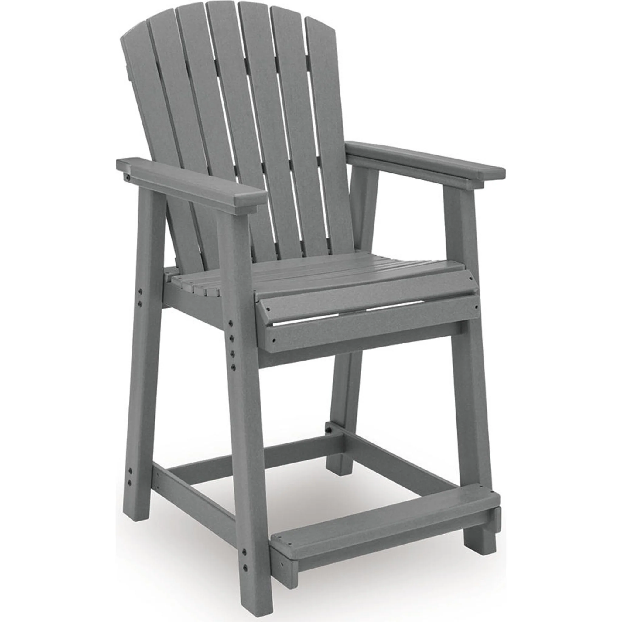 Sanctuary Beach Outdoor Counter Height Stool (set of 2) - Dark Gray - Image 3