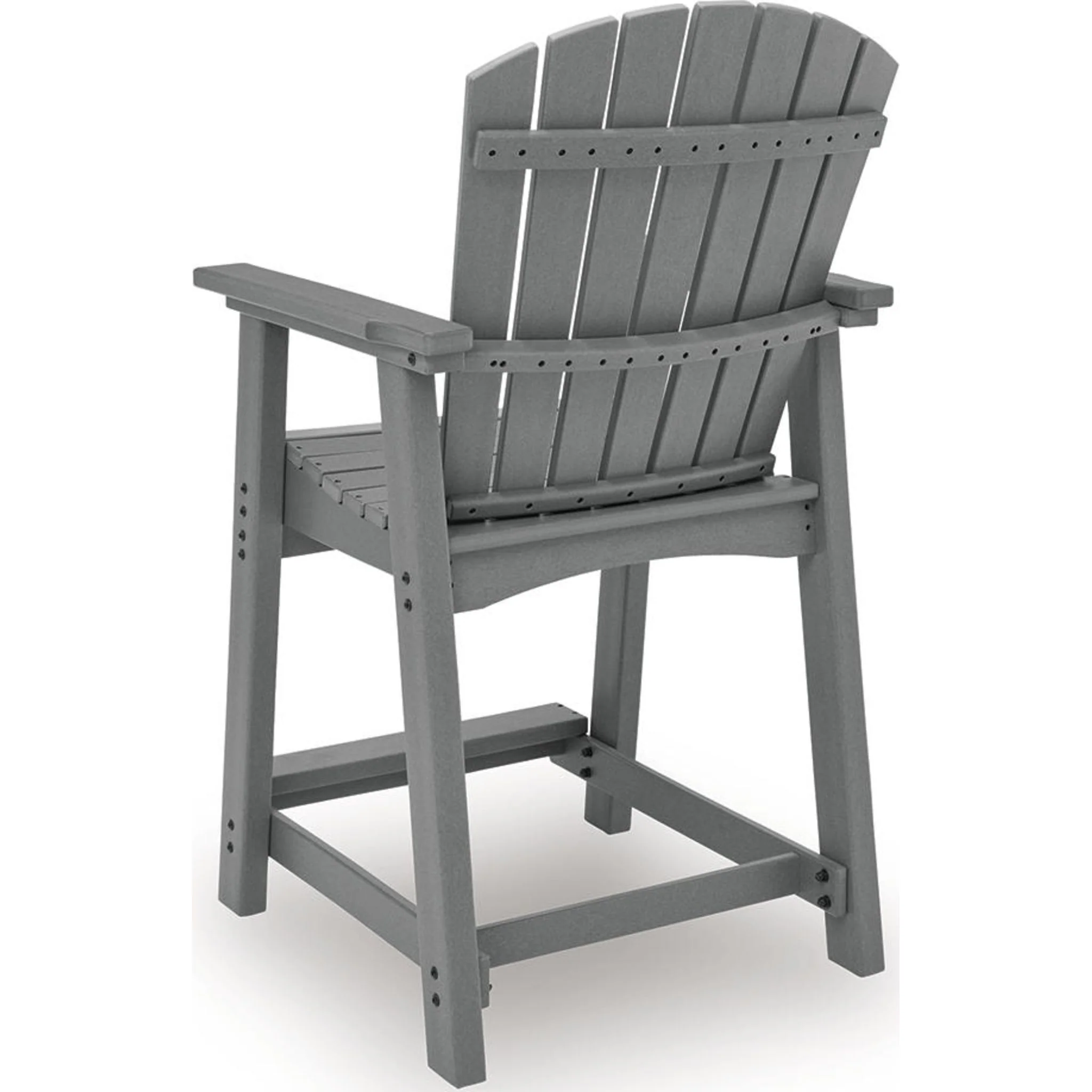 Sanctuary Beach Outdoor Counter Height Stool (set of 2) - Dark Gray - Image 4