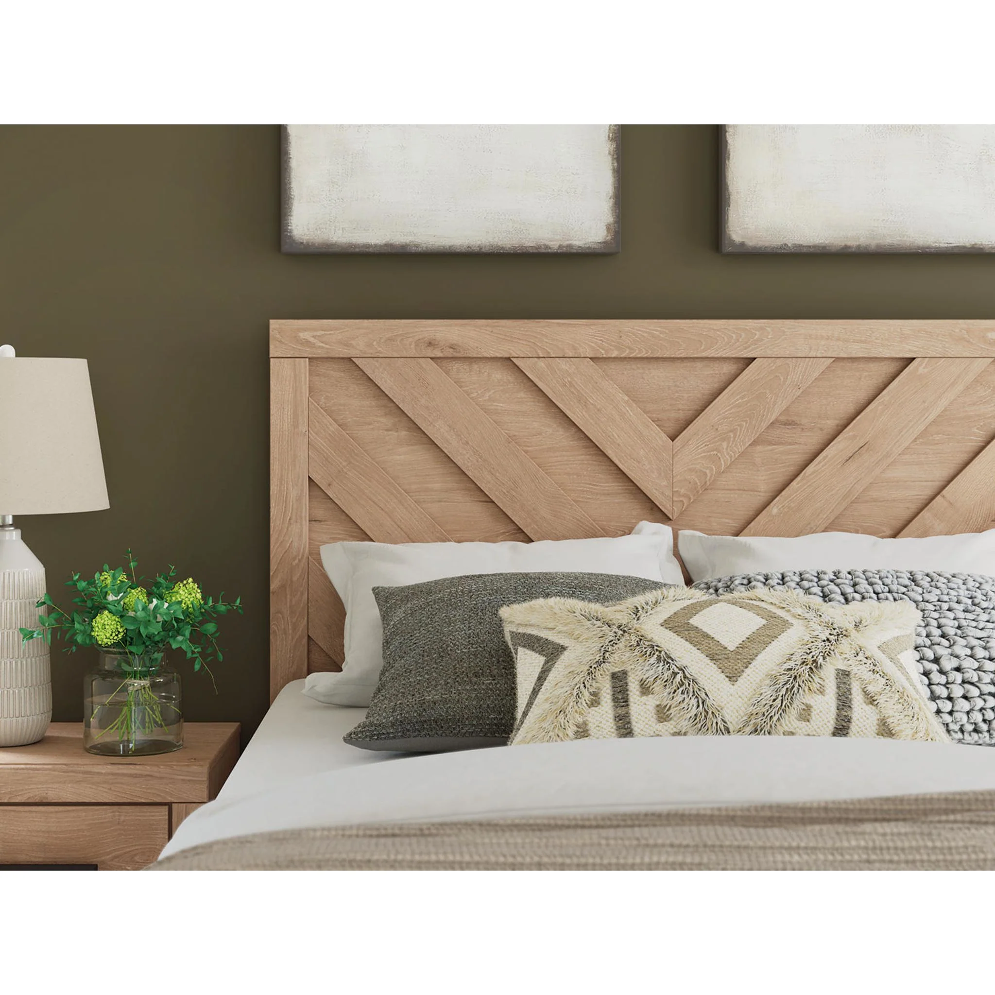 Sanginlane Full Panel Bed - Tan - Image 7