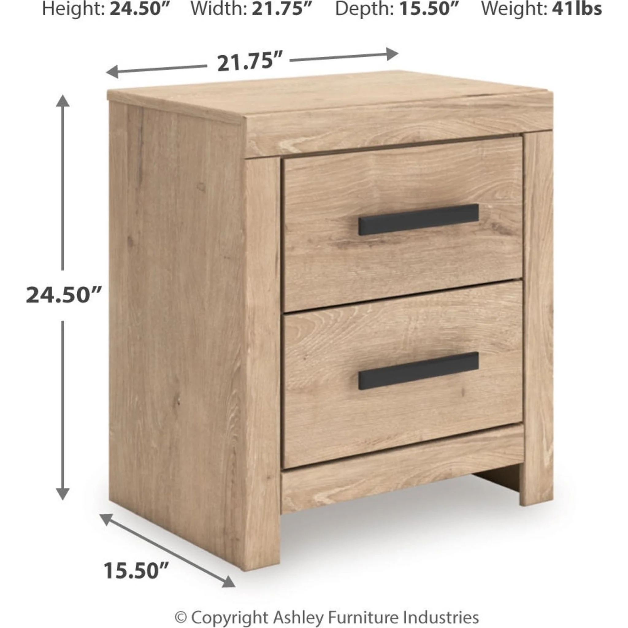 Sanginlane Nightstand - Tan - Image 3