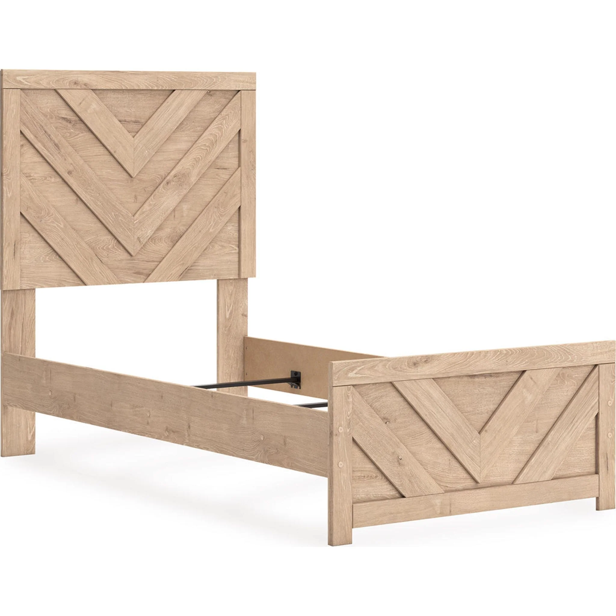 Sanginlane Twin Panel Bed - Tan - Image 4