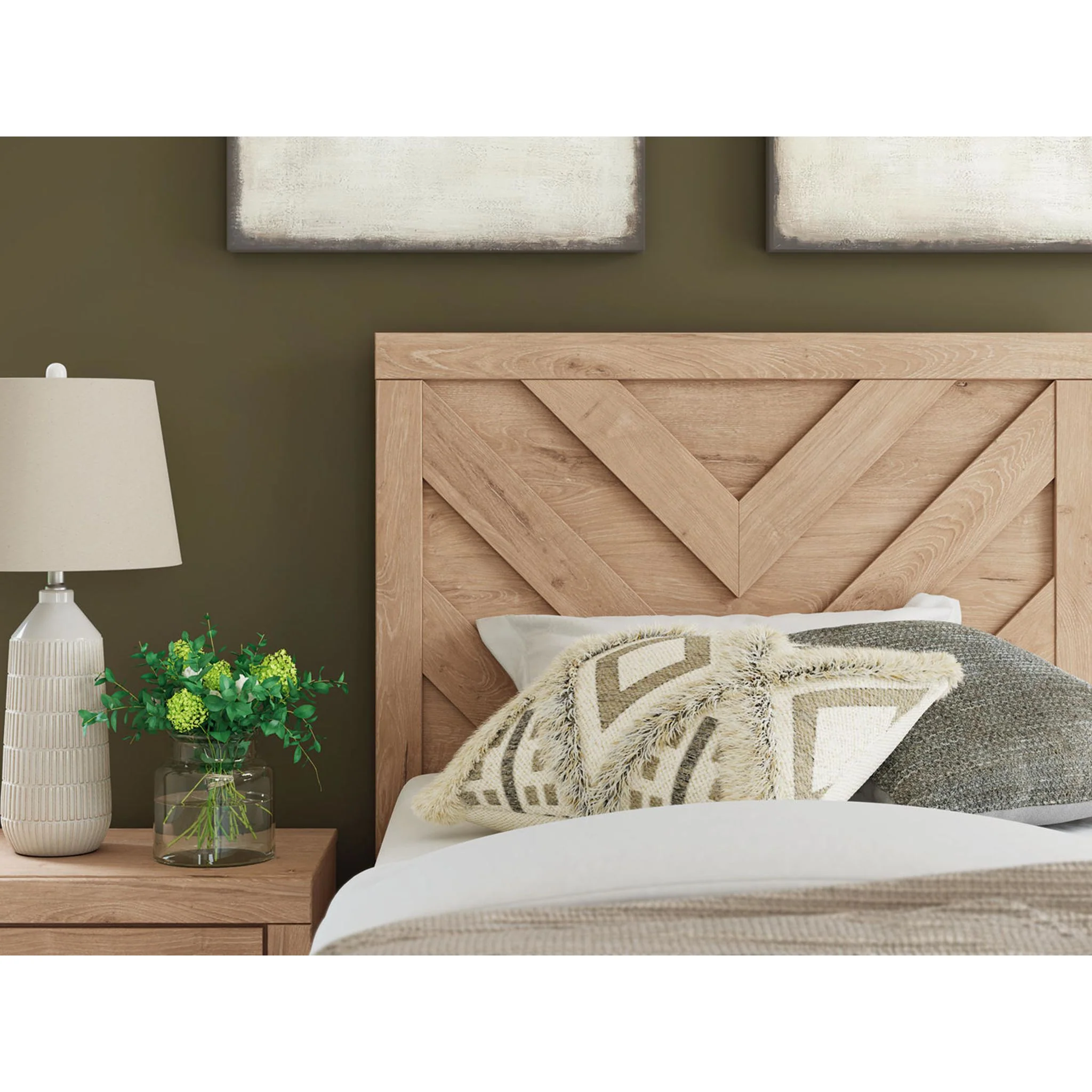 Sanginlane Twin Panel Bed - Tan - Image 7