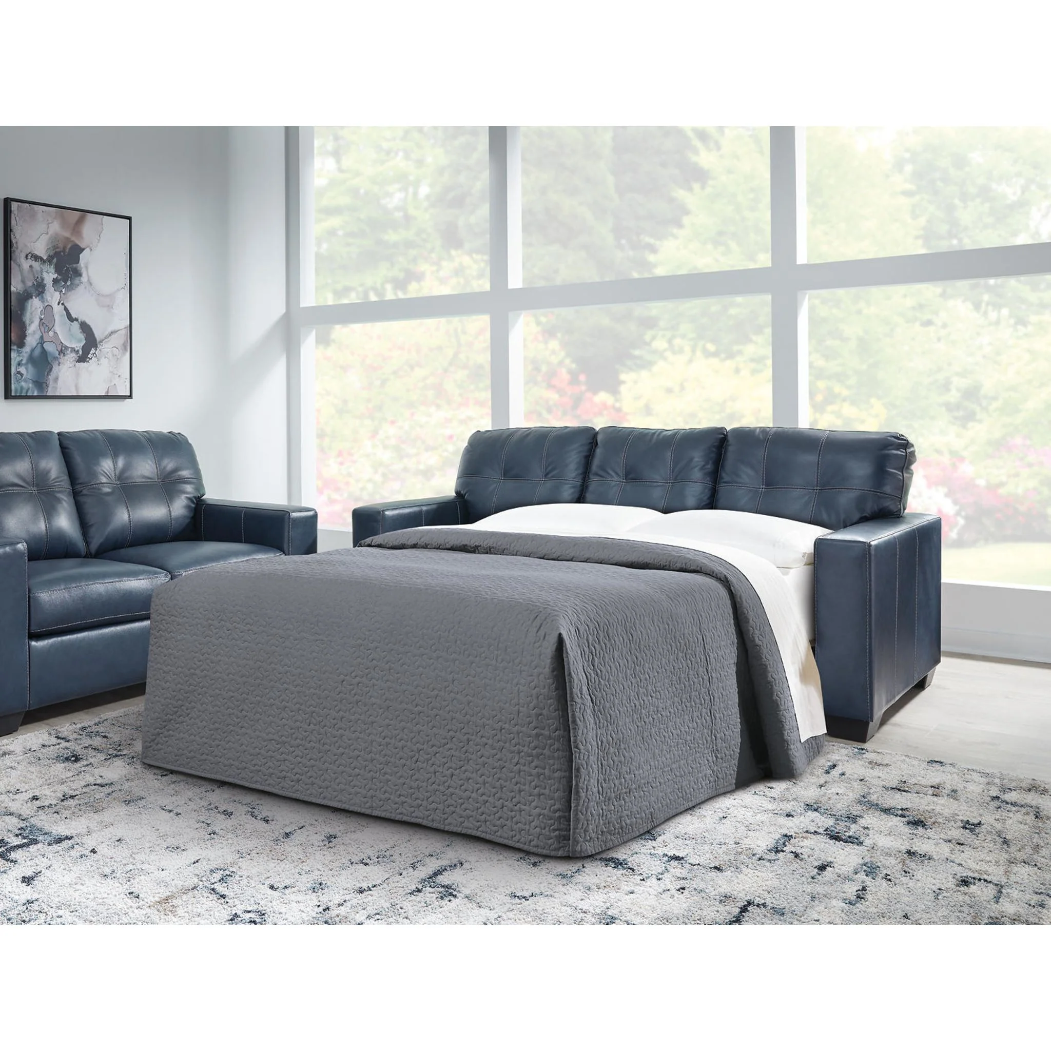 Santorine Queen Sofa Sleeper - Ocean - Image 2