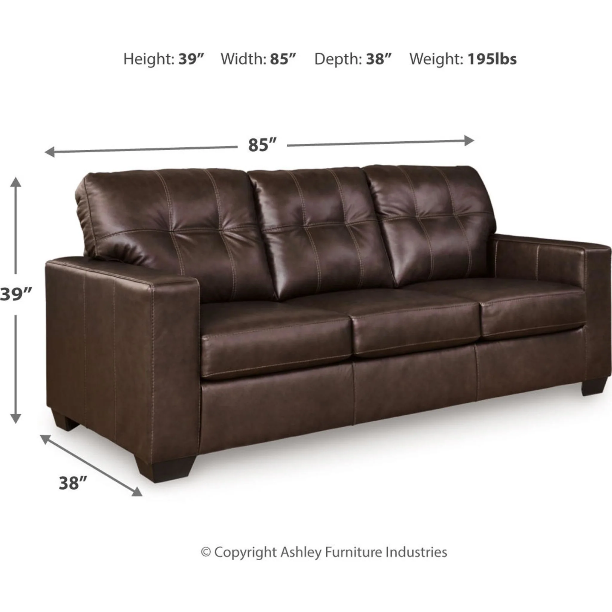 Santorine Queen Sofa Bed - Dark Brown - Image 4