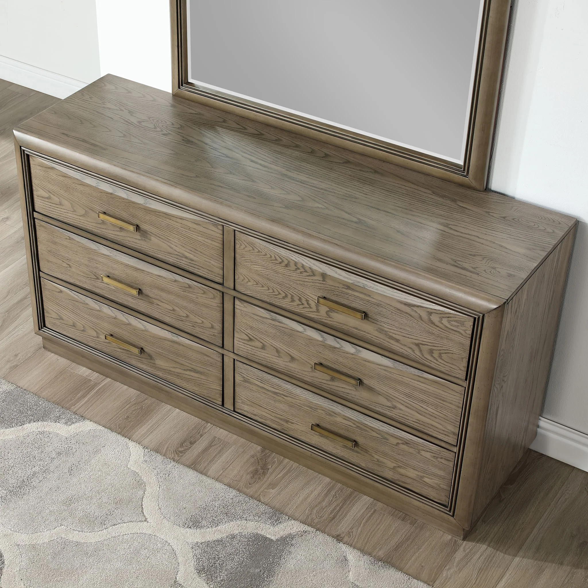 Savannah Dresser and Mirror - Cocoa Grey - Image 4