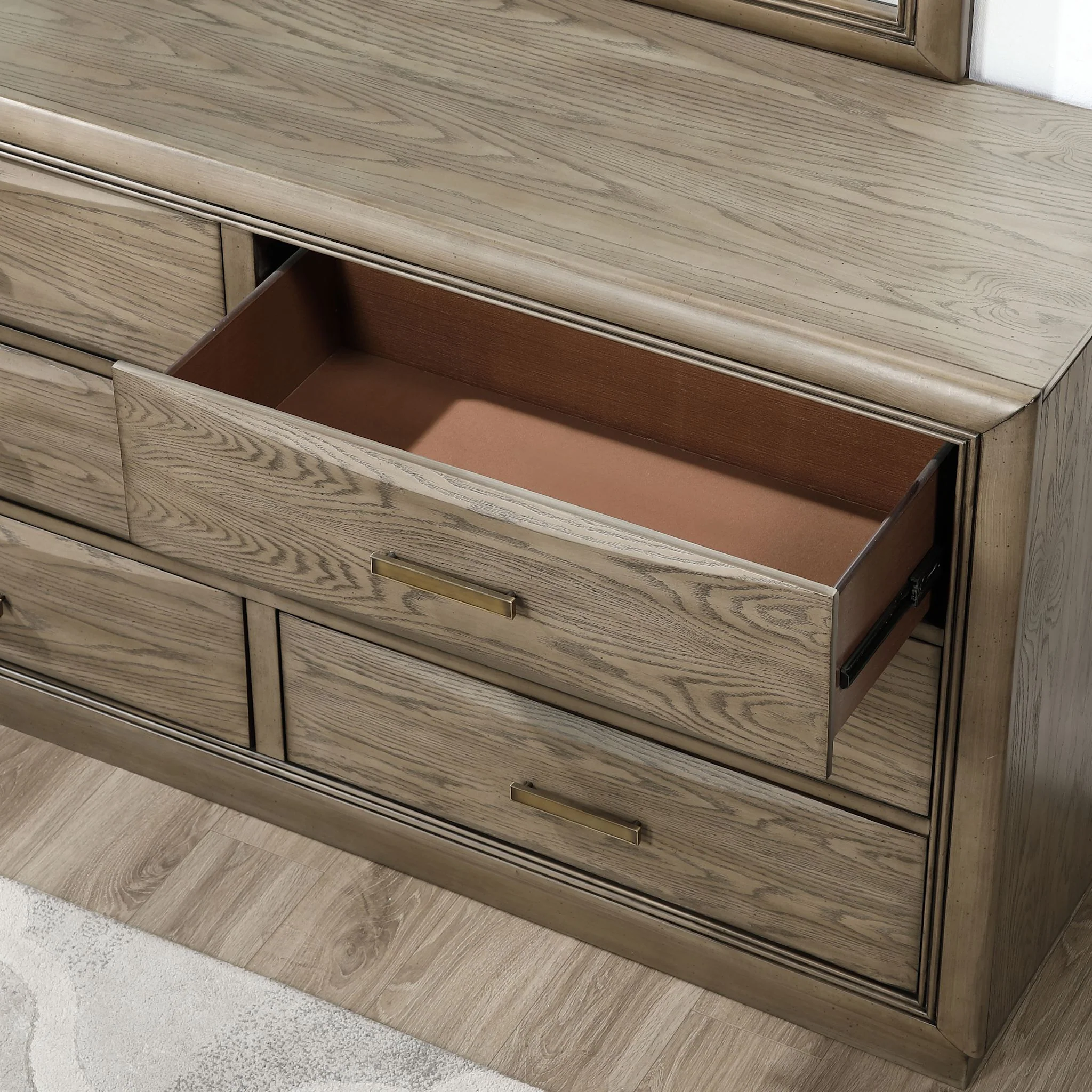 Savannah Dresser and Mirror - Cocoa Grey - Image 6