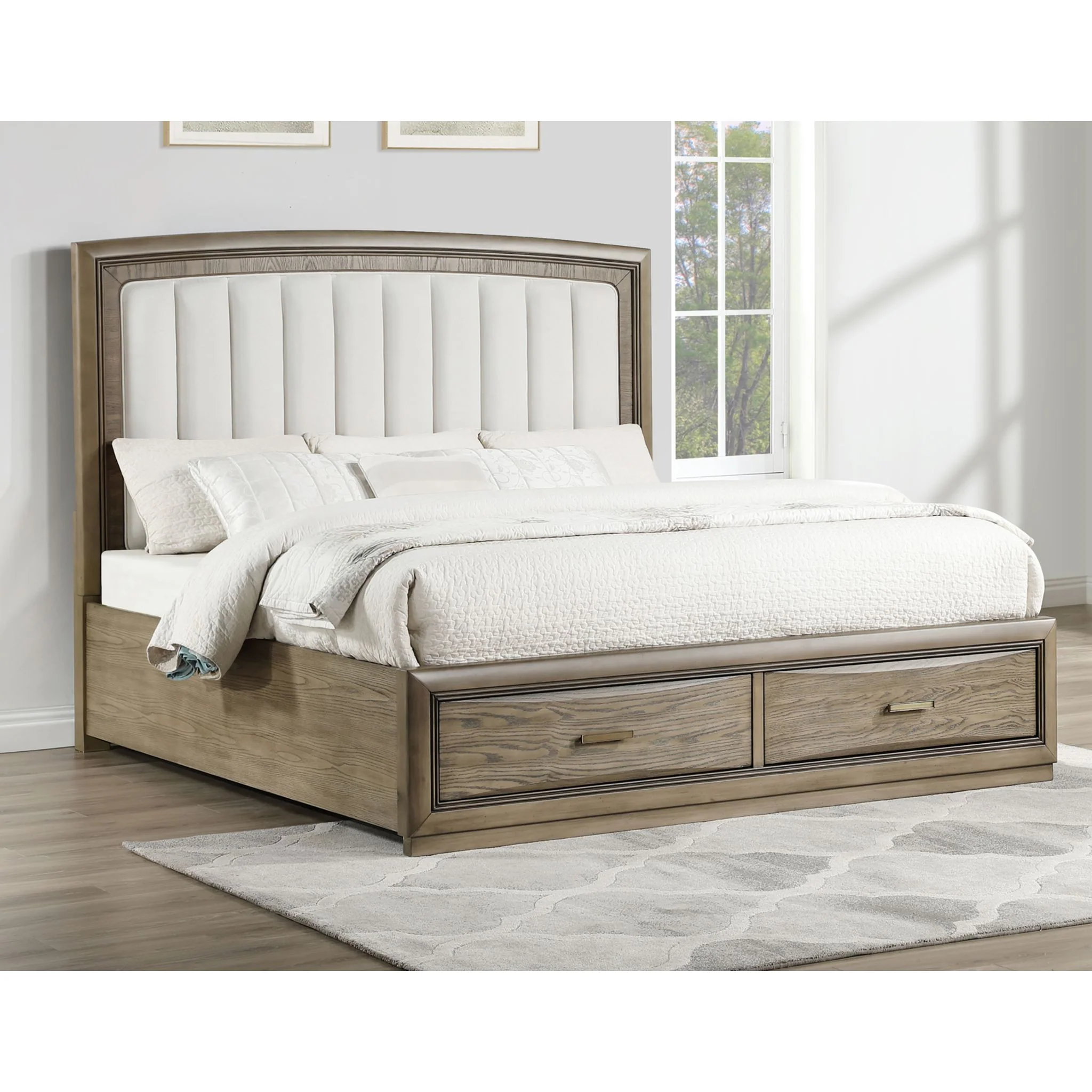 Savannah Storage Bed - Cocoa Grey/Cream - Image 2