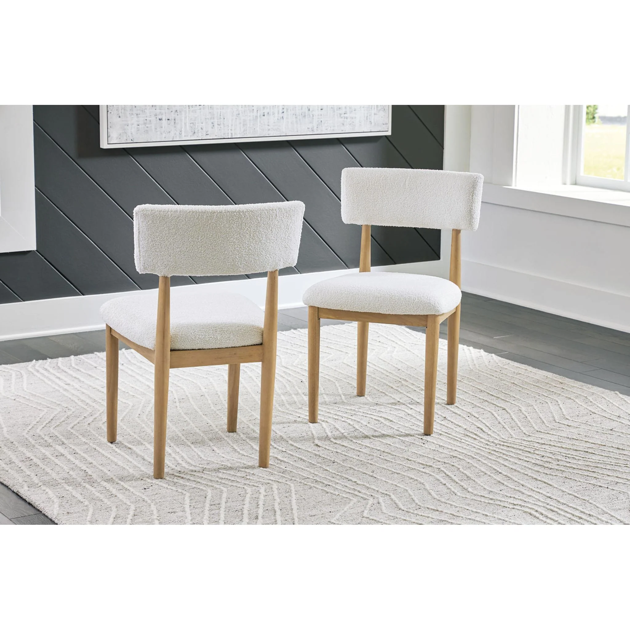 Sawdyn Dining Chair - White/Light Brown - (D427-02) - Image 7