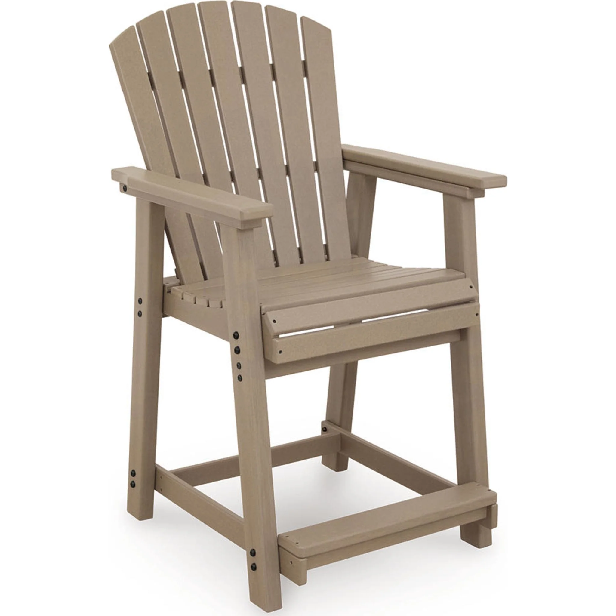 Seacliff Beach Outdoor Counter Height Stool (set of 2) - Medium Brown - Image 3