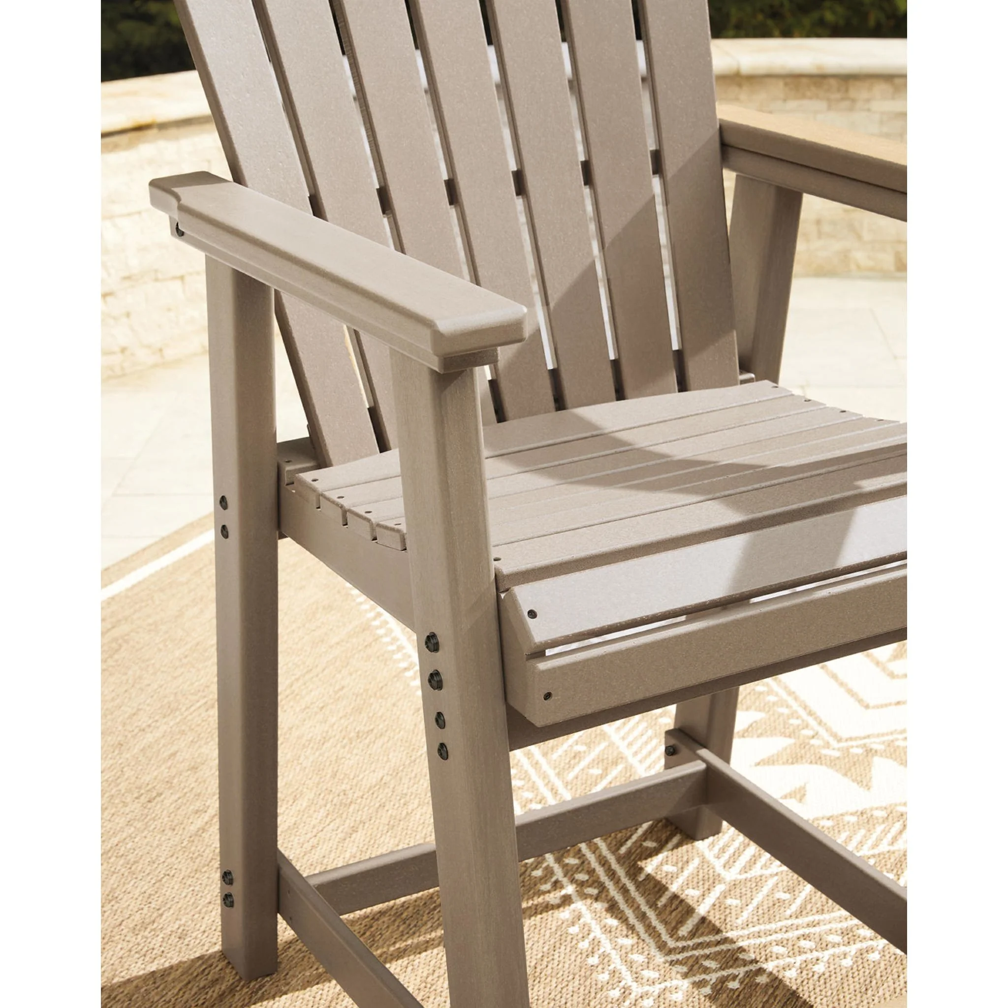 Seacliff Beach Outdoor Counter Height Stool (set of 2) - Medium Brown - Image 5