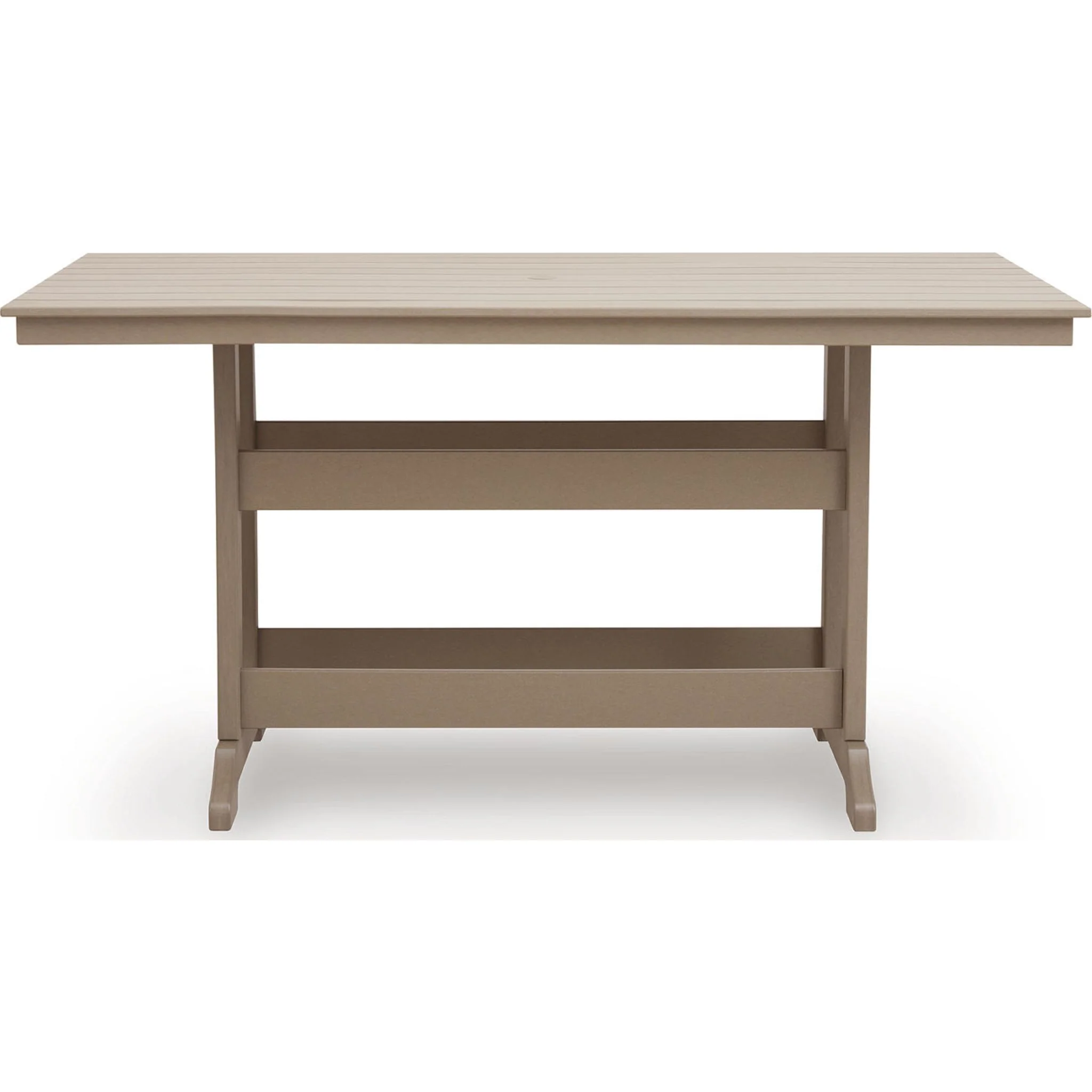 Seacliff Beach Outdoor Counter Height Dining Table - Medium Brown - Image 4
