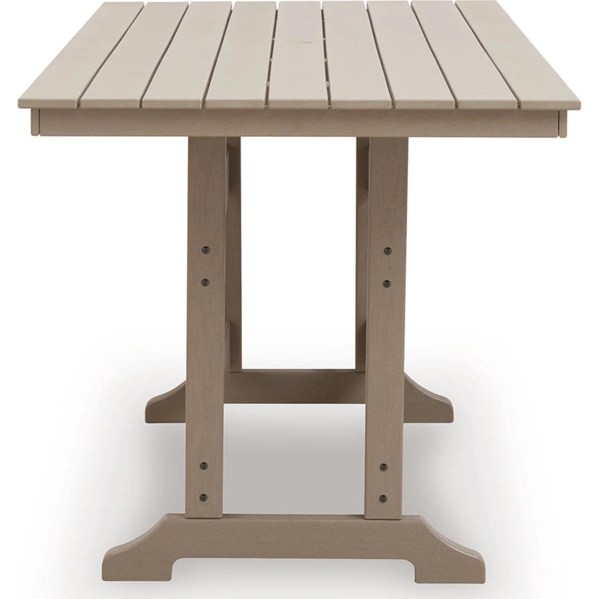 Seacliff Beach Outdoor Counter Height Dining Table - Medium Brown - Image 5