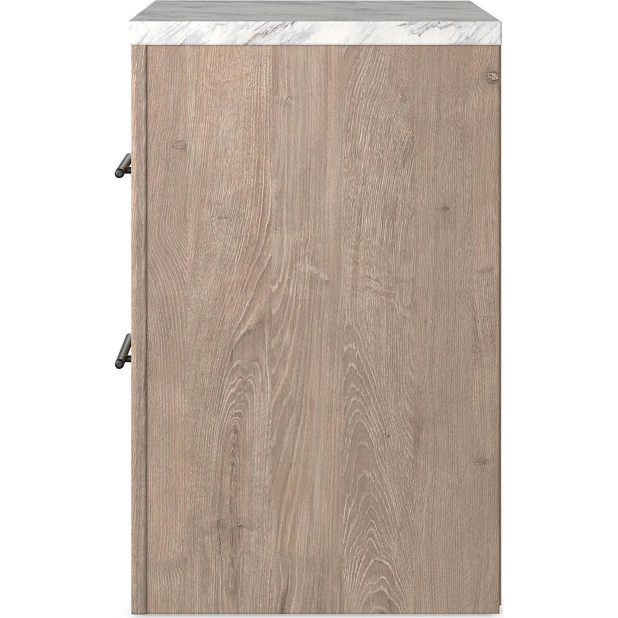Senniberg 6 Piece King Panel Bedroom - Light Brown/White - Image 17